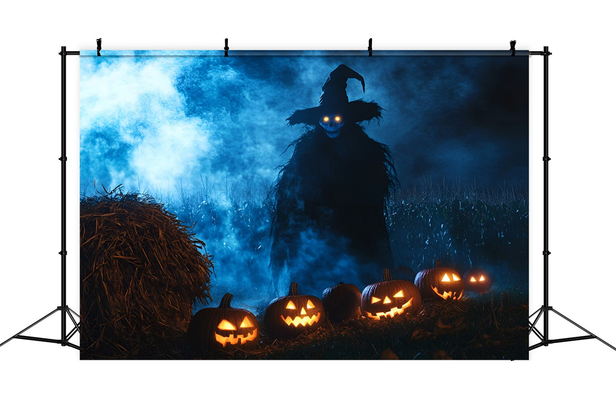 Halloween Backdrops Evil Scarecrow Pumpkin Patch Backdrop UK GQ6-215