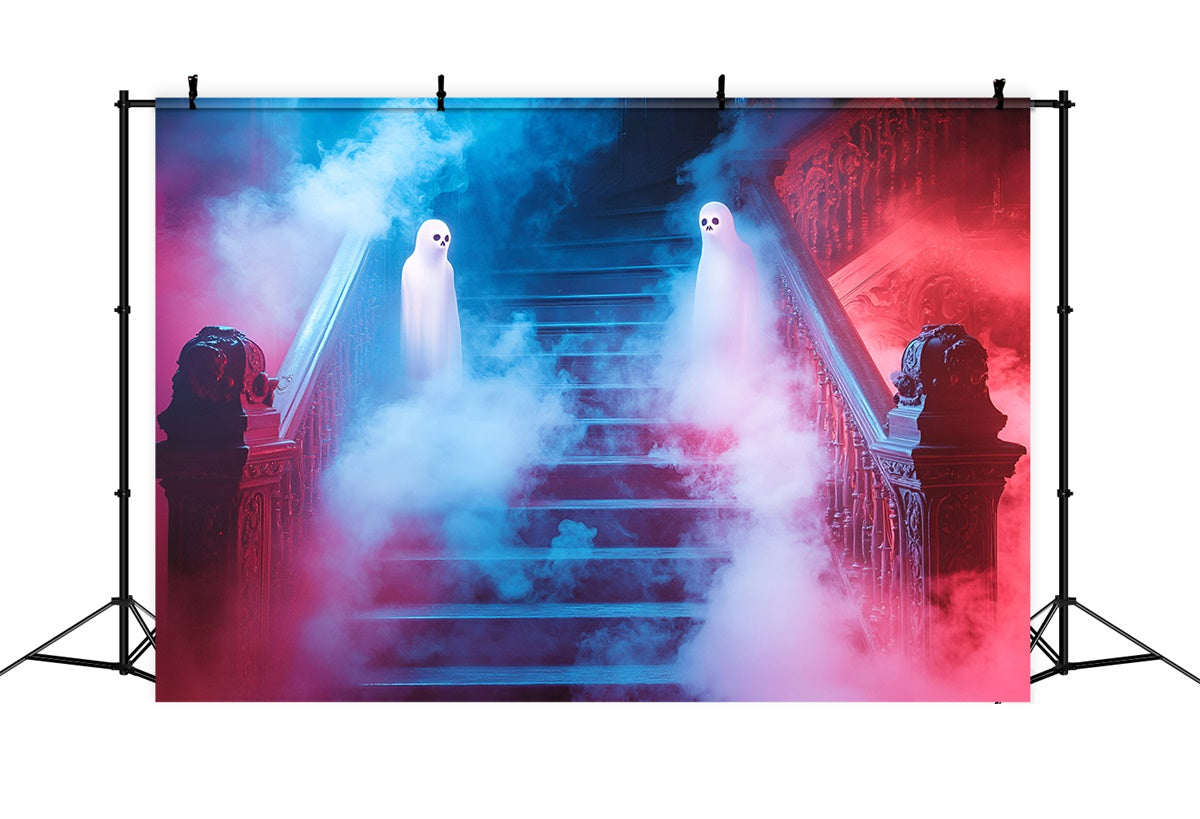 Spooky Halloween Backdrop Haunted Staircase Specter Backdrop UK GQ6-220
