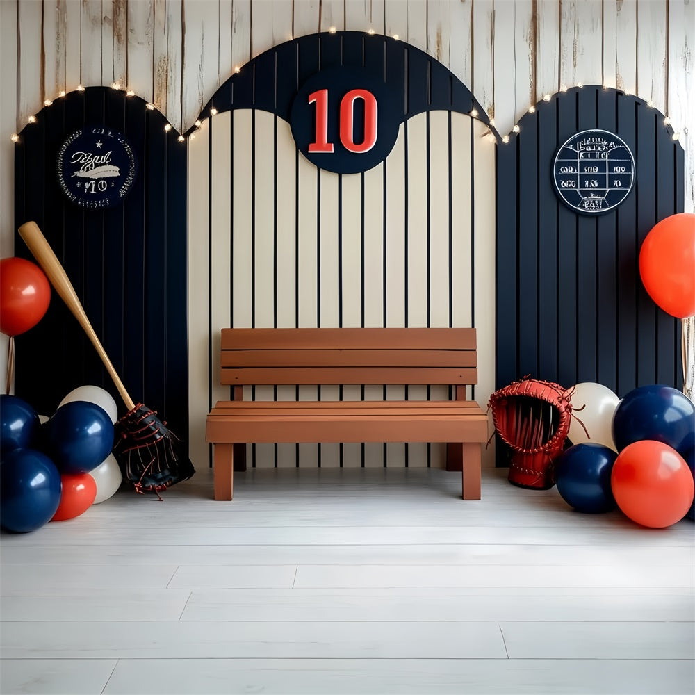 Sports Theme Backdrop Baseball League Balloon Backdrop UK GQ6-254