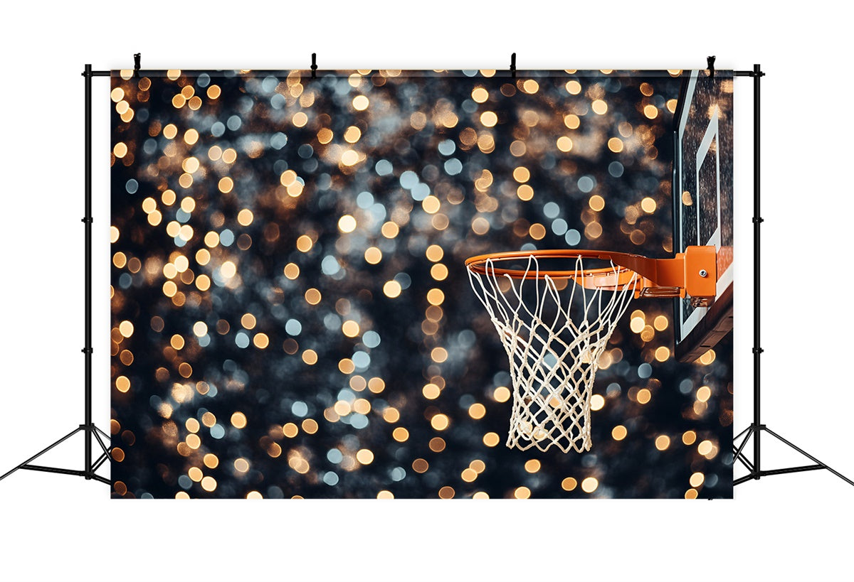 Sports Photo Backdrops Starry Hoops Moment Backdrop UK GQ6-258
