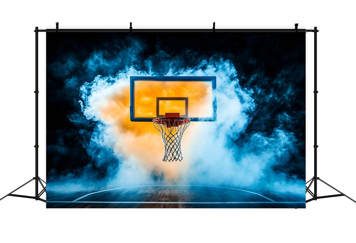 Basketball Backdrops Smoke Court Fantasy Backdrop UK GQ6-273