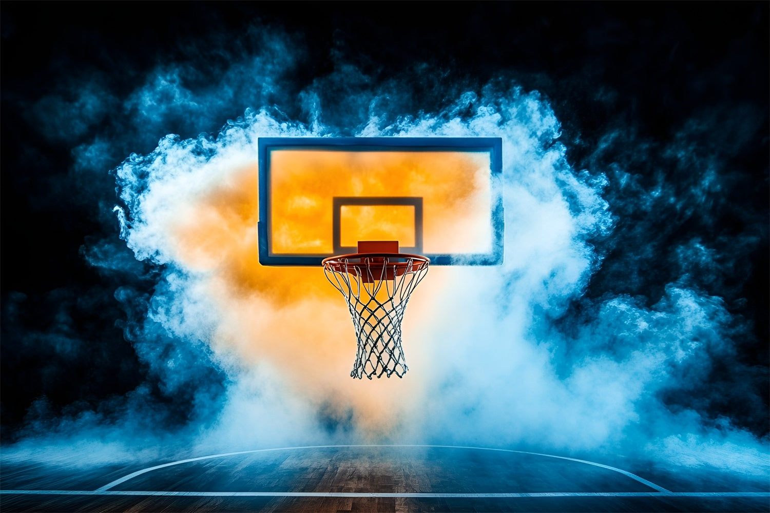 Basketball Backdrops Smoke Court Fantasy Backdrop UK GQ6-273
