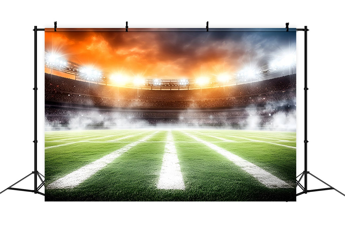 Football Stadium Backdrop Stadium Lights Smoke Backdrop UK GQ6-284