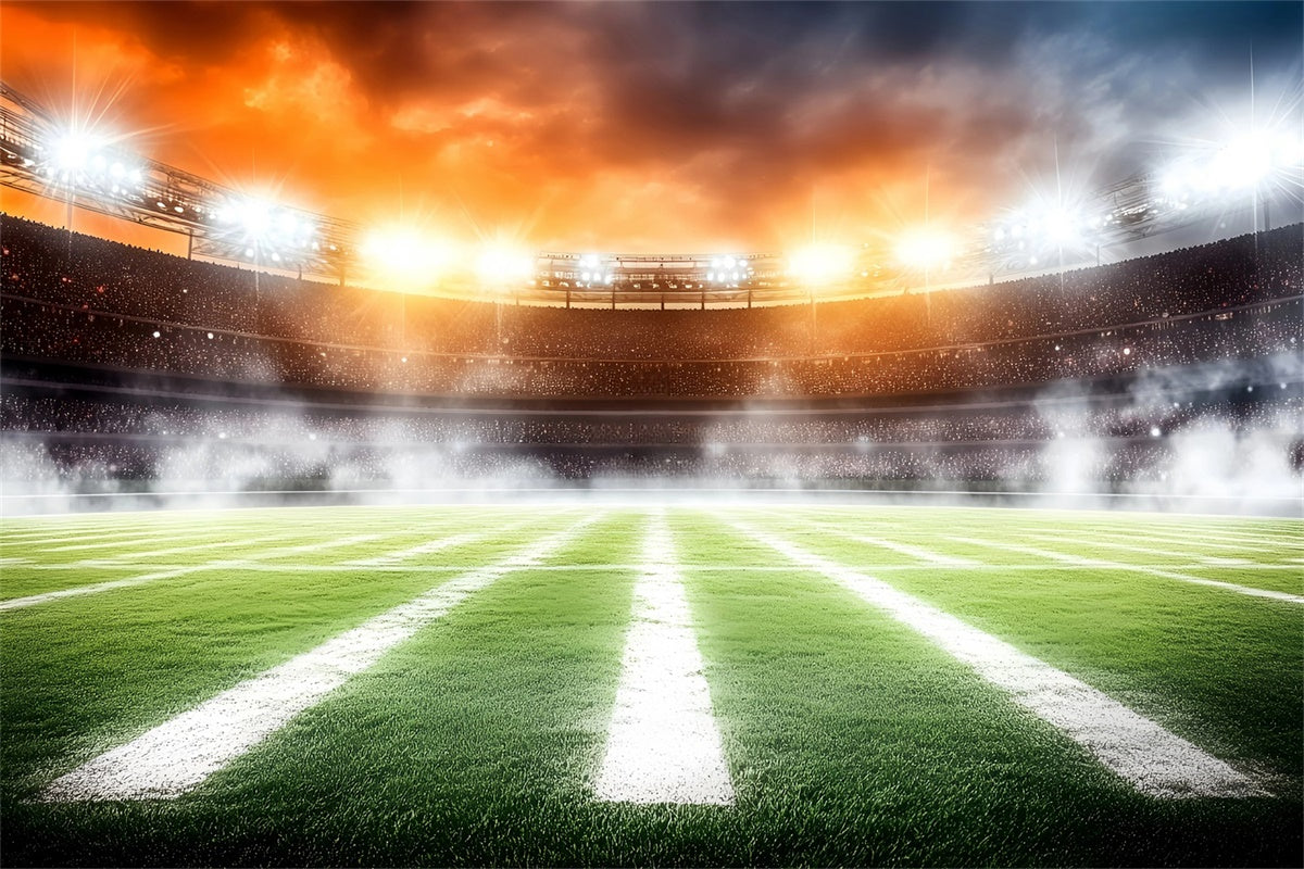 Football Stadium Backdrop Stadium Lights Smoke Backdrop UK GQ6-284