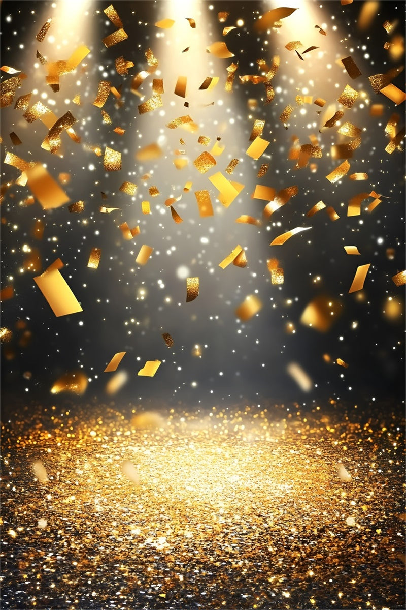 Sports Backdrop Golden Confetti Spotlight Backdrop UK GQ6-287