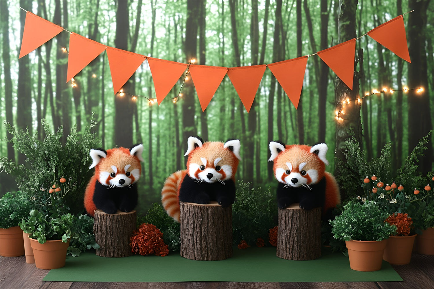 Smash Cake Backdrop Woodland Cubs Adventure Backdrop UK GQ6-294