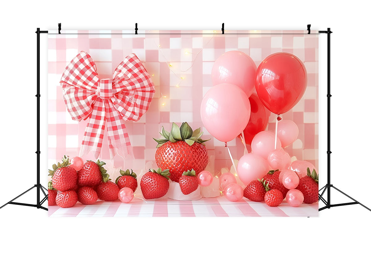 Happy Birthday Backdrop Sweet Berry Bow Backdrop UK GQ6-305