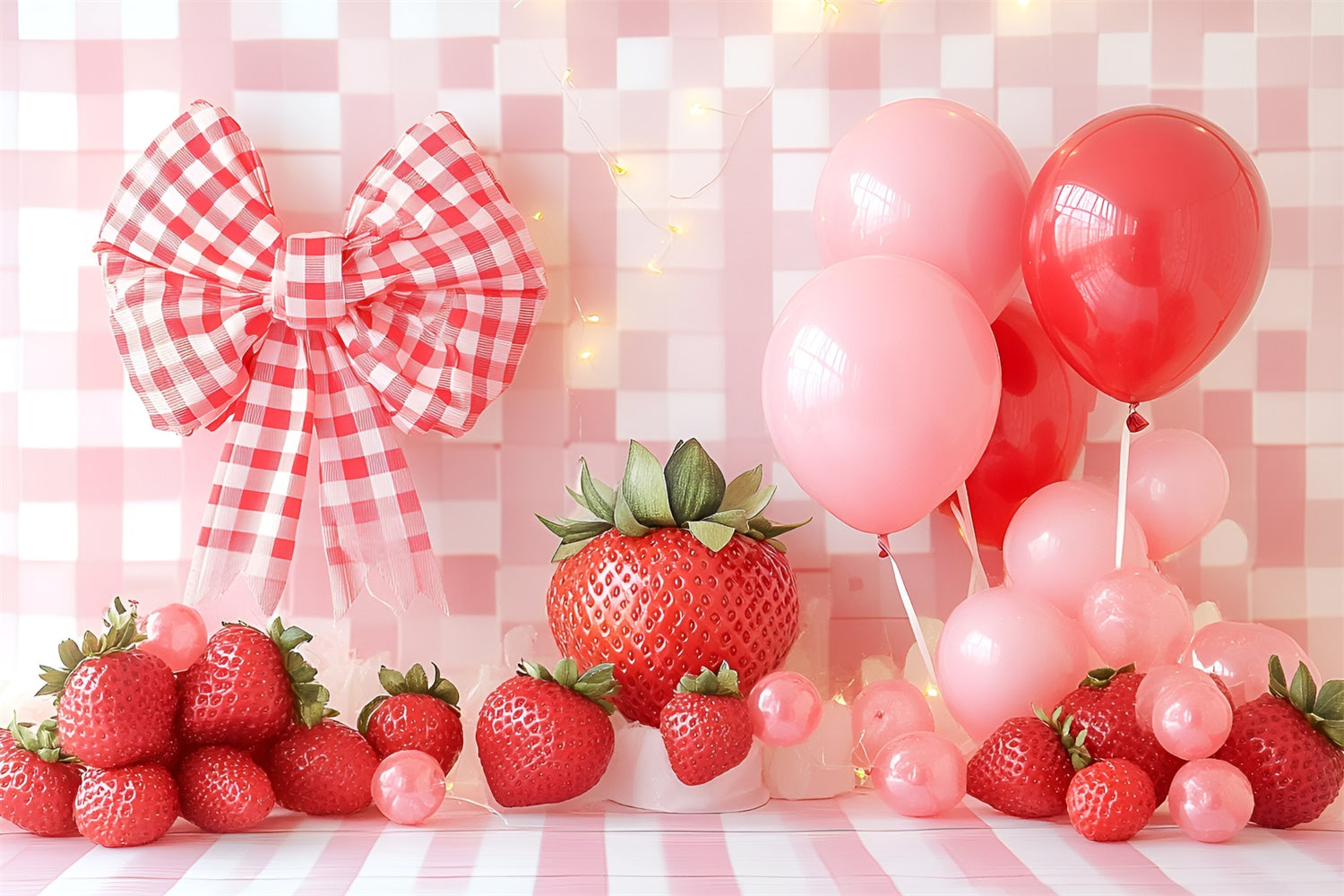 Happy Birthday Backdrop Sweet Berry Bow Backdrop UK GQ6-305