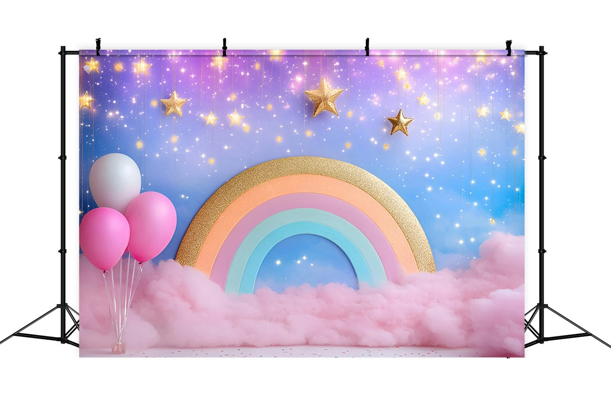 Cake Smash Backdrop Girl Starlight Rainbow Magic Backdrop UK GQ6-306