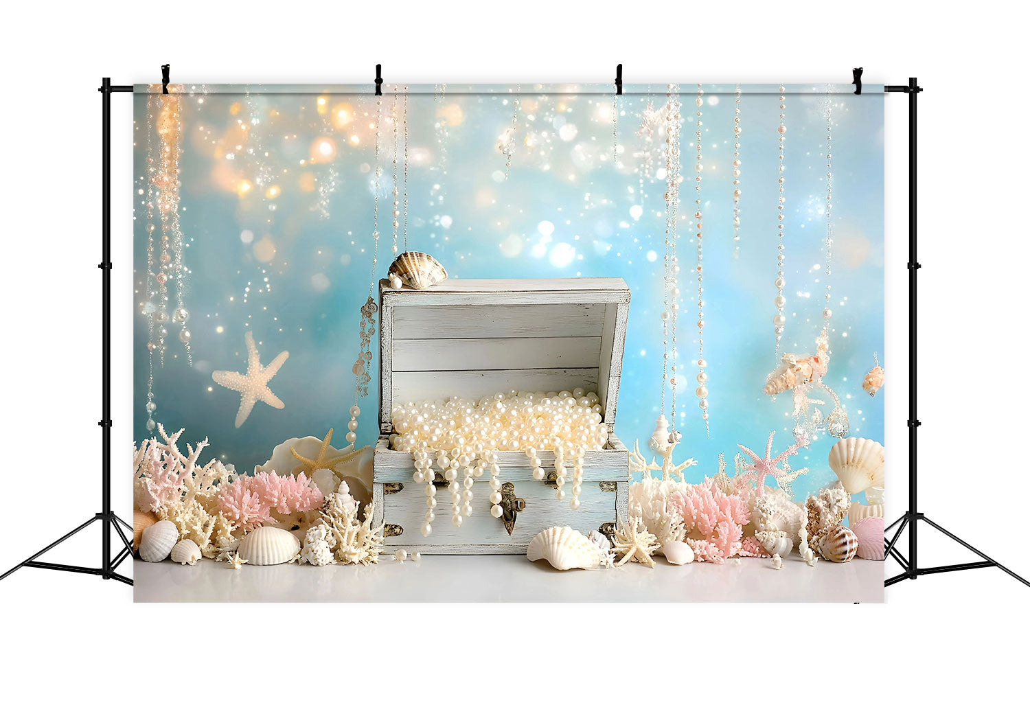 Cake Smash Backdrop Girl Undersea Pearl Fantasy Backdrop UK GQ6-327
