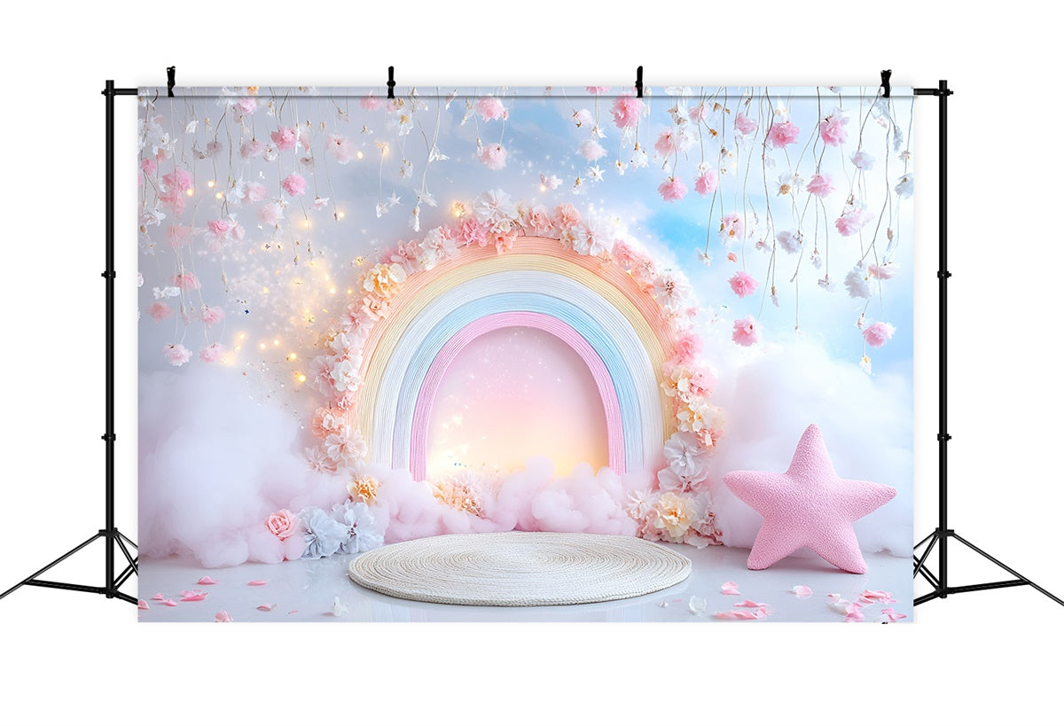 Birthday Photo Backdrop Dreamland Bloom Rainbow Backdrop UK GQ6-328