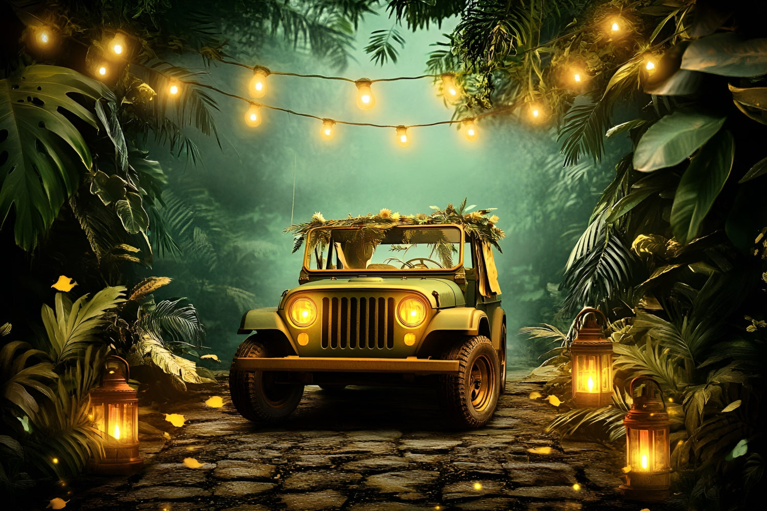Cake Smash Backdrops Jungle Safari Ride Backdrop UK GQ6-335