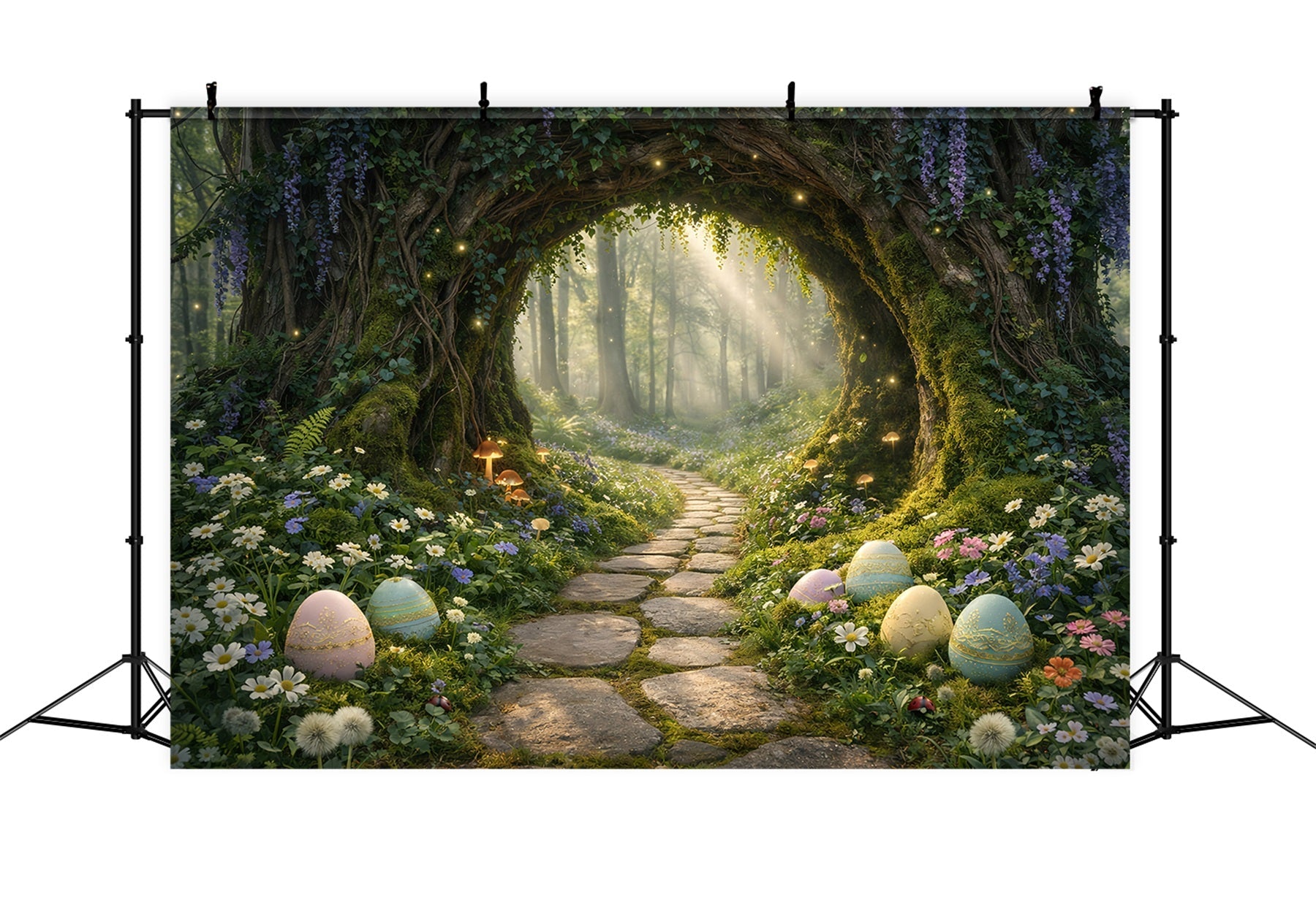 Easter Woodland Path Backdrop Enchanted Forest Tunnel Entrance Easter Backdrop Pictures UK GQ61-61