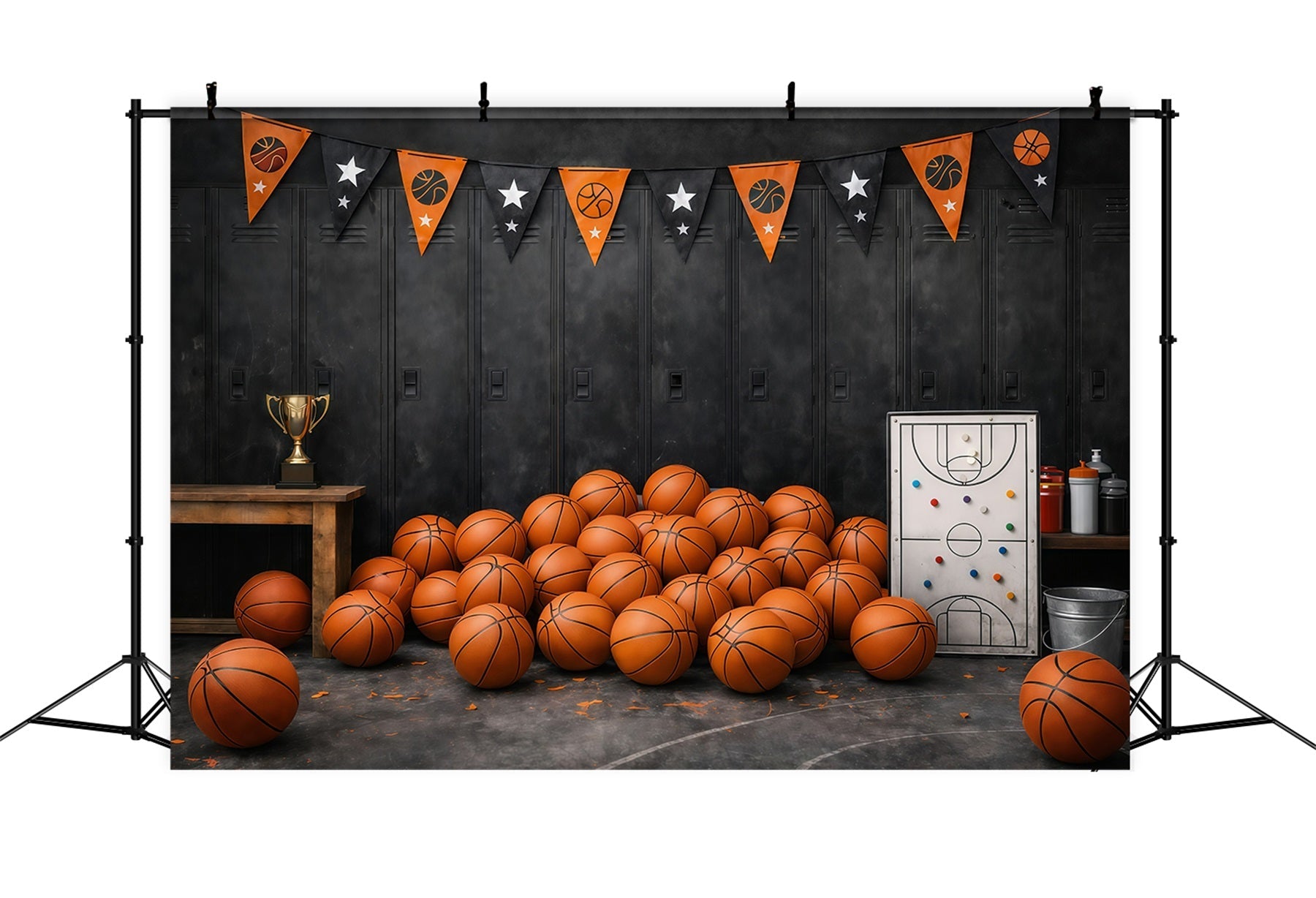 Basketball Backdrops School Locker Room Victory Sports Photo Backdrops UK GQ61-76