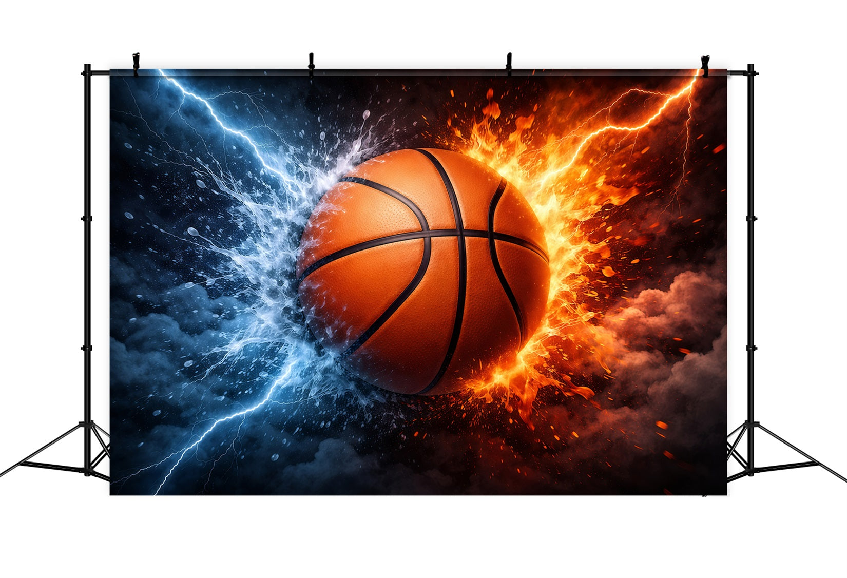 Basketball Backdrops Water Fire Energy Explosion Sports Backdrops For Photography UK GQ61-81