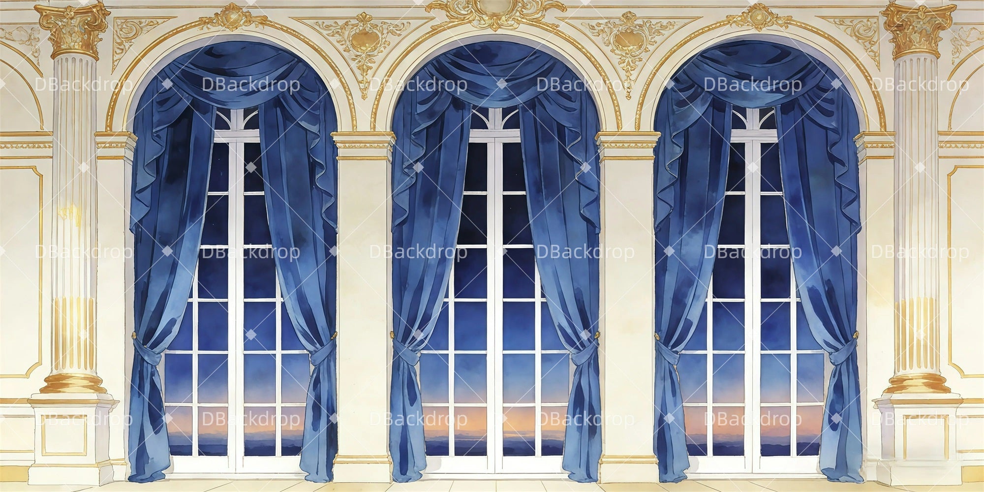 Theater Stage Backdrop Grand Hall Dance Recital Backdrops UK GQ61-T14