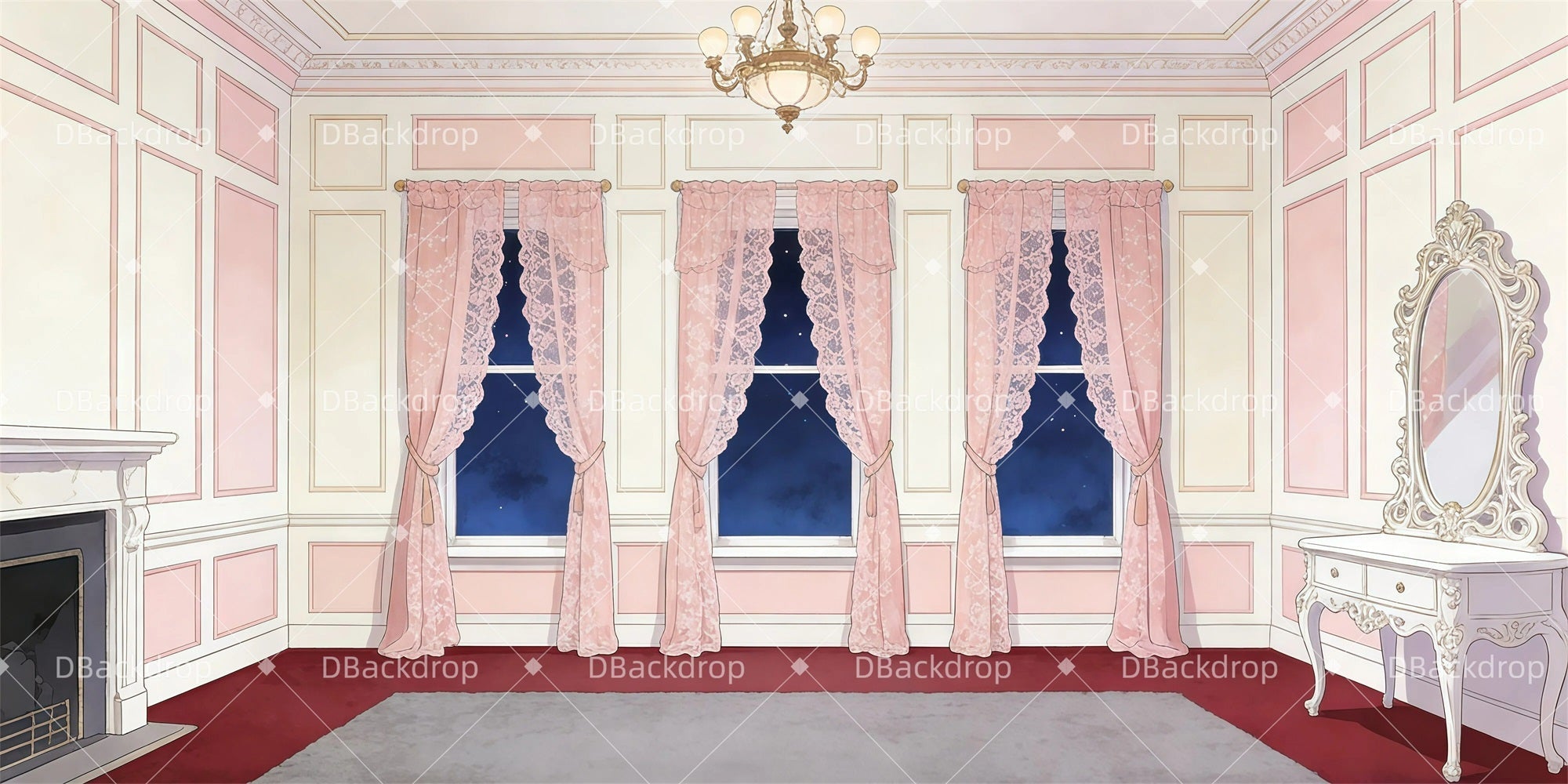 Theater Stage Backdrop Luxury Bedroom Performance Backdrops UK GQ61-T26