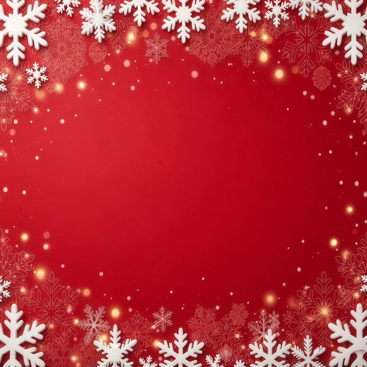 Christmas Backdrop Red Snowflake Festive Border Christmas Scene Photo Backdrops UK GQ610-118