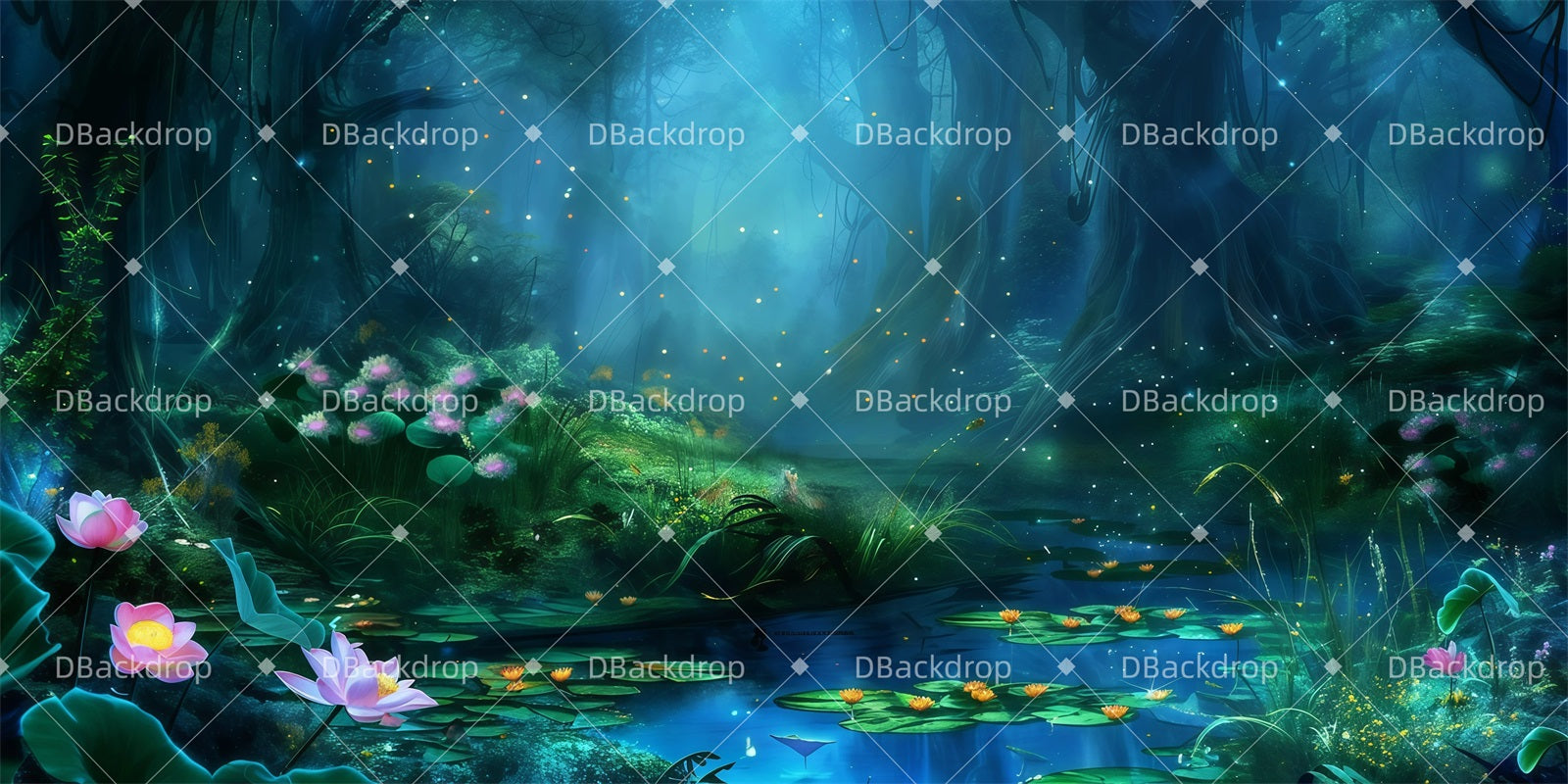 Forest Stage Backdrop Floral Palace Movie Theater Backdrop UK GQ62-T16