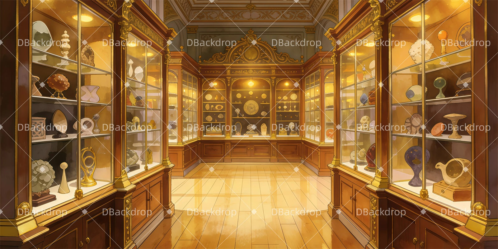 Movie Theater Backdrop Museum of Curiosities Stage Backdrop Ideas UK GQ62-T33