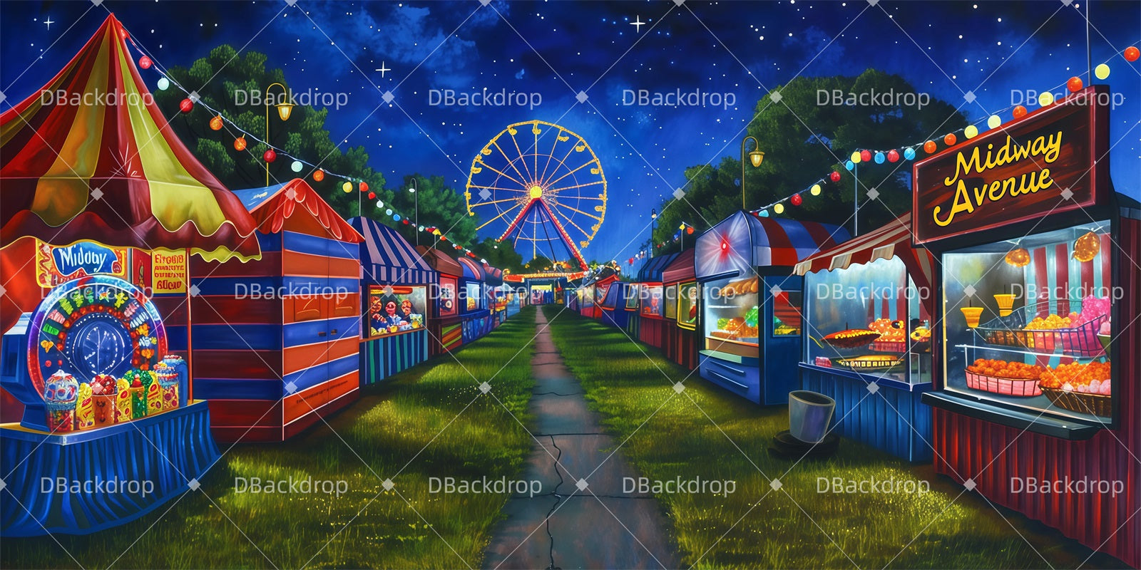 Performance Backdrops Street Carnival Circus Stage Backdrop UK GQ62-T35