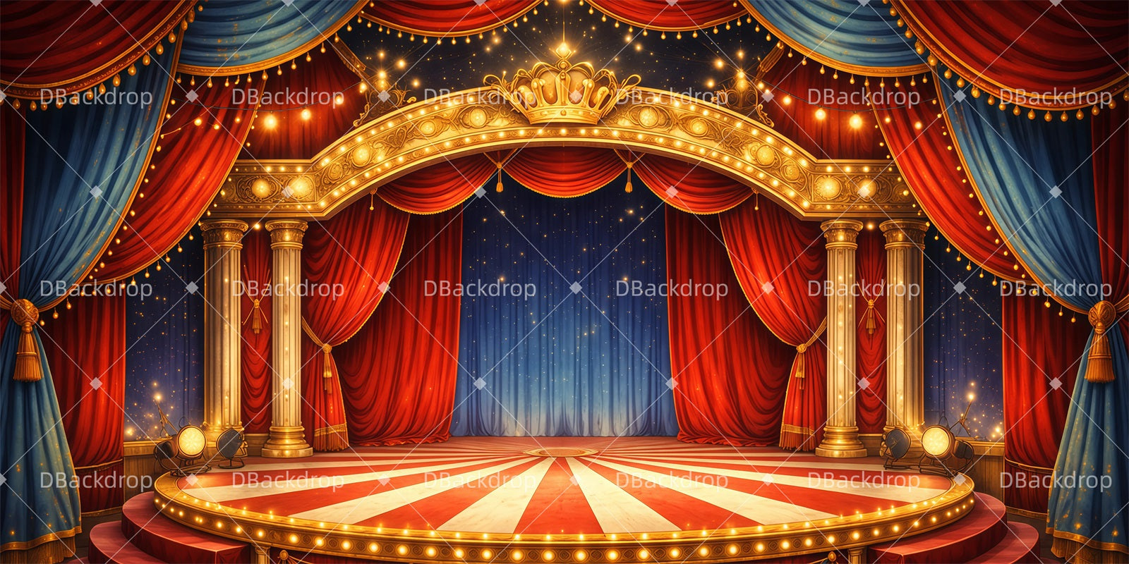 Broadway Stage Backdrop Concert Hall Dance Recital Backdrops UK GQ62-T36