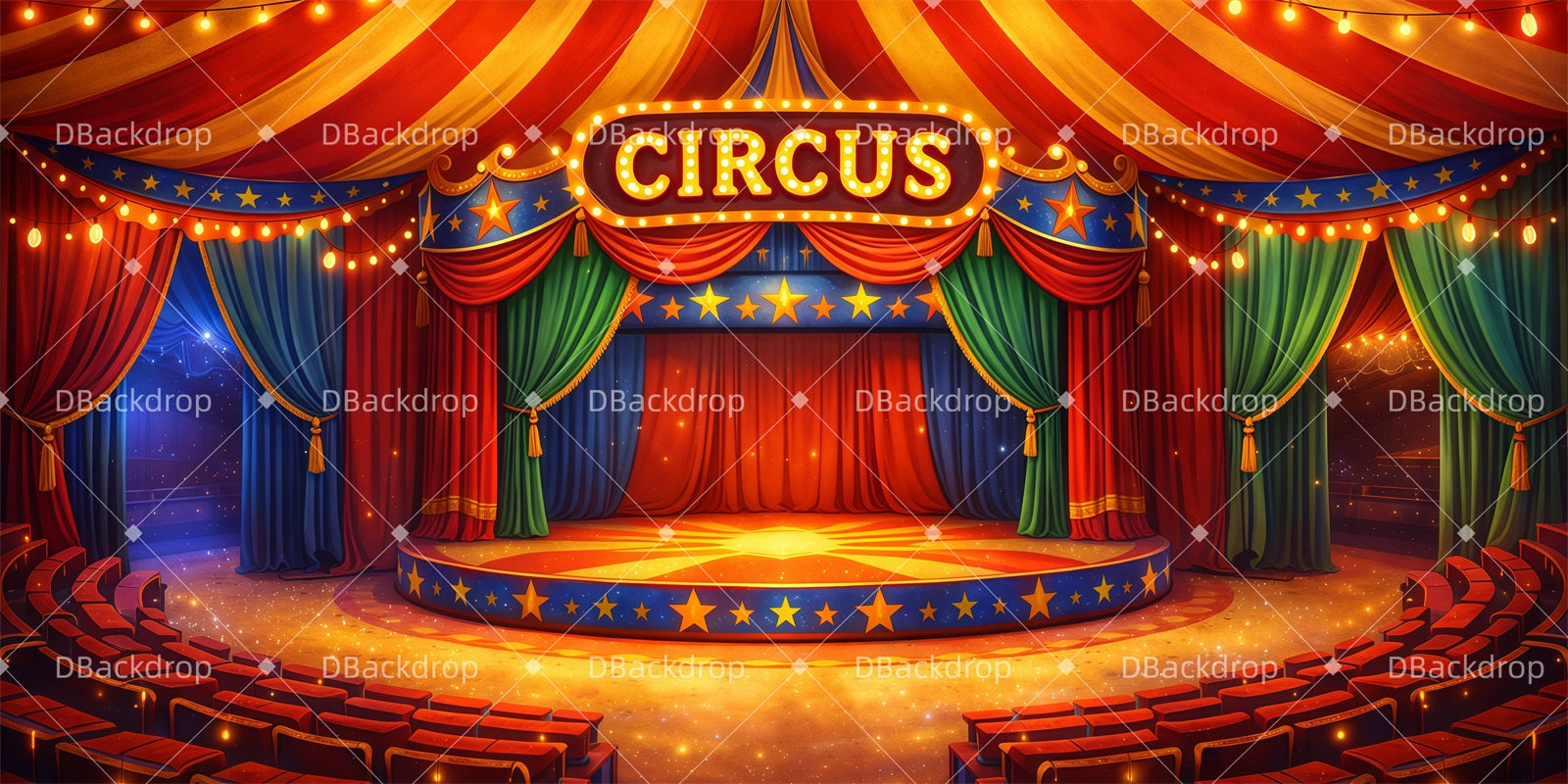 Professional Stage Backdrops Circus Spectacle Theater Backdrop UK GQ62-T40