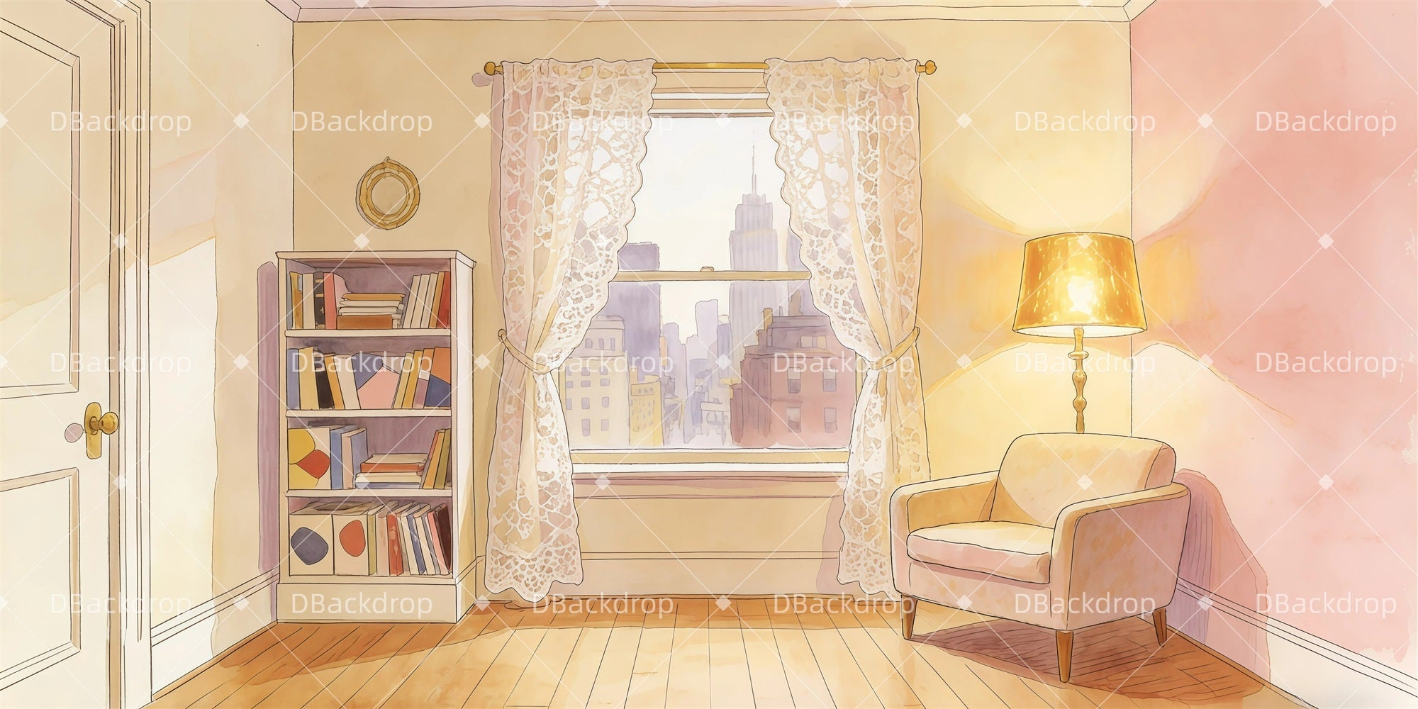 School Play Backdrops Ella’s Apartment Performance Backdrops UK GQ62-T42