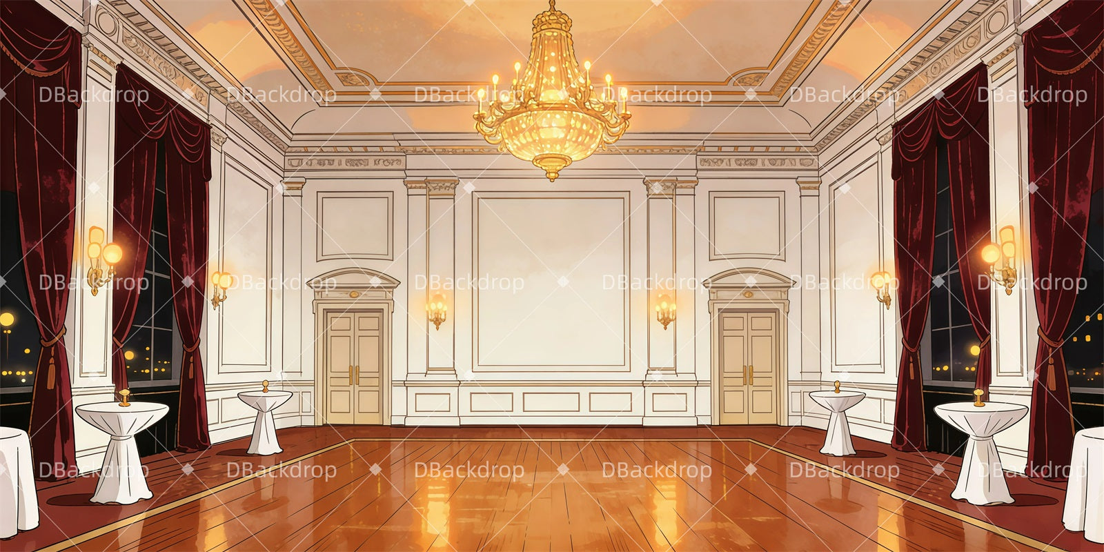 Dance Backdrops Manhattan Ballroom Professional Stage Backdrops UK GQ62-T47