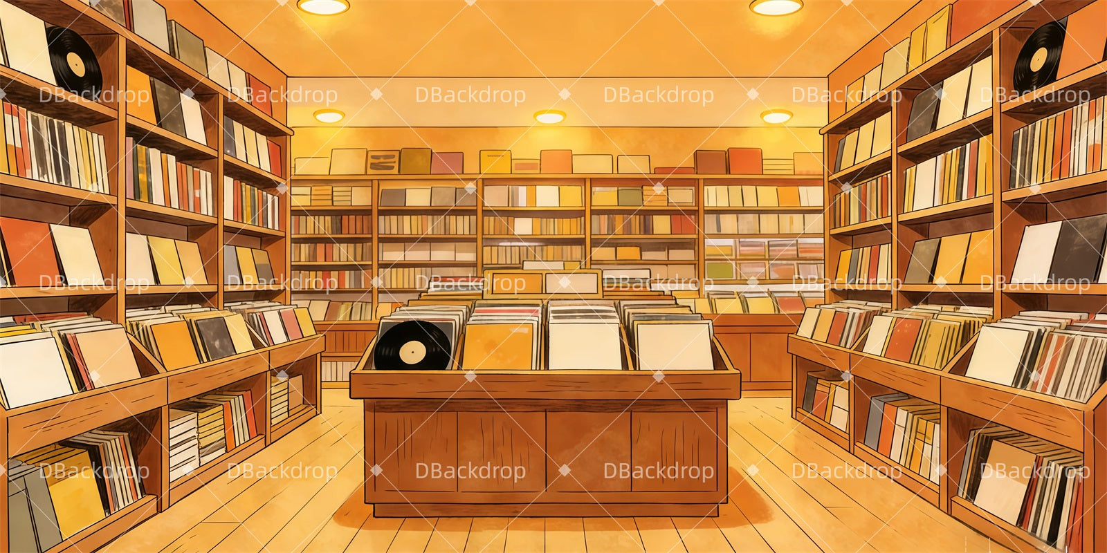 Theater Backdrop Bookshop Interior Stage Backdrops For Sale UK GQ62-T48