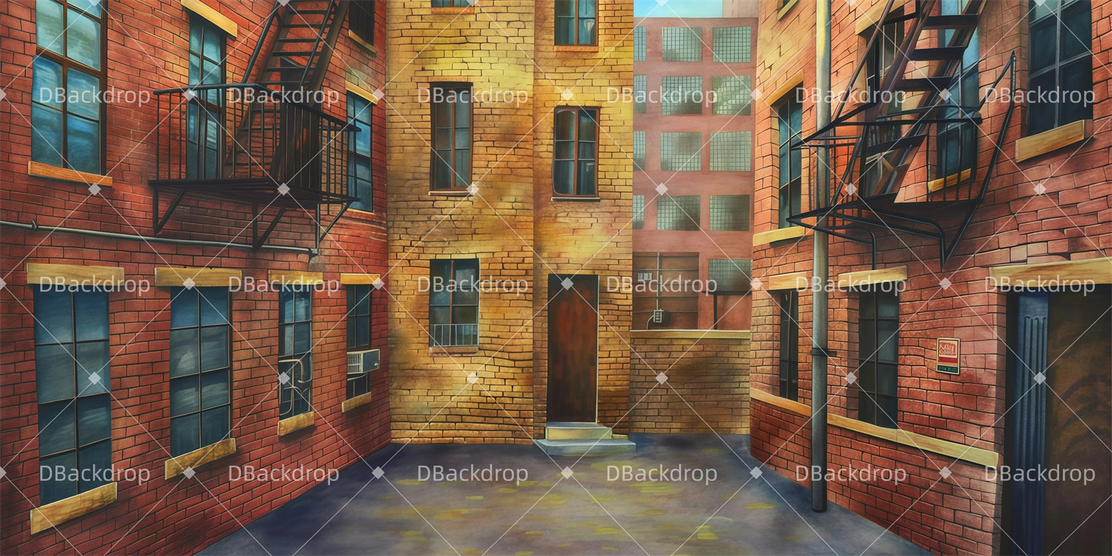 Movie Theater Backdrop City Back Alley Performance Backdrops UK GQ62-T49