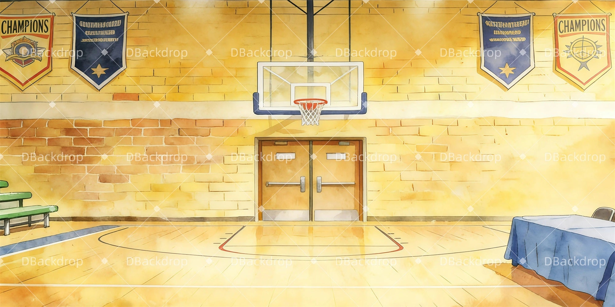 School Play Backdrops School Gymnasium Professional Stage Backdrops UK GQ62-T9