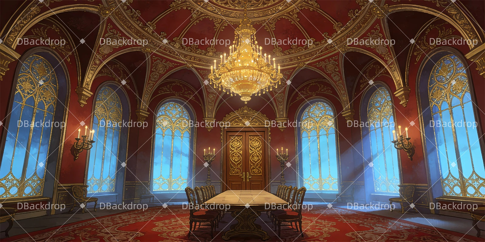 Backdrop For Theater Play Dining Room Dance Stage Backdrop UK GQ63-T22