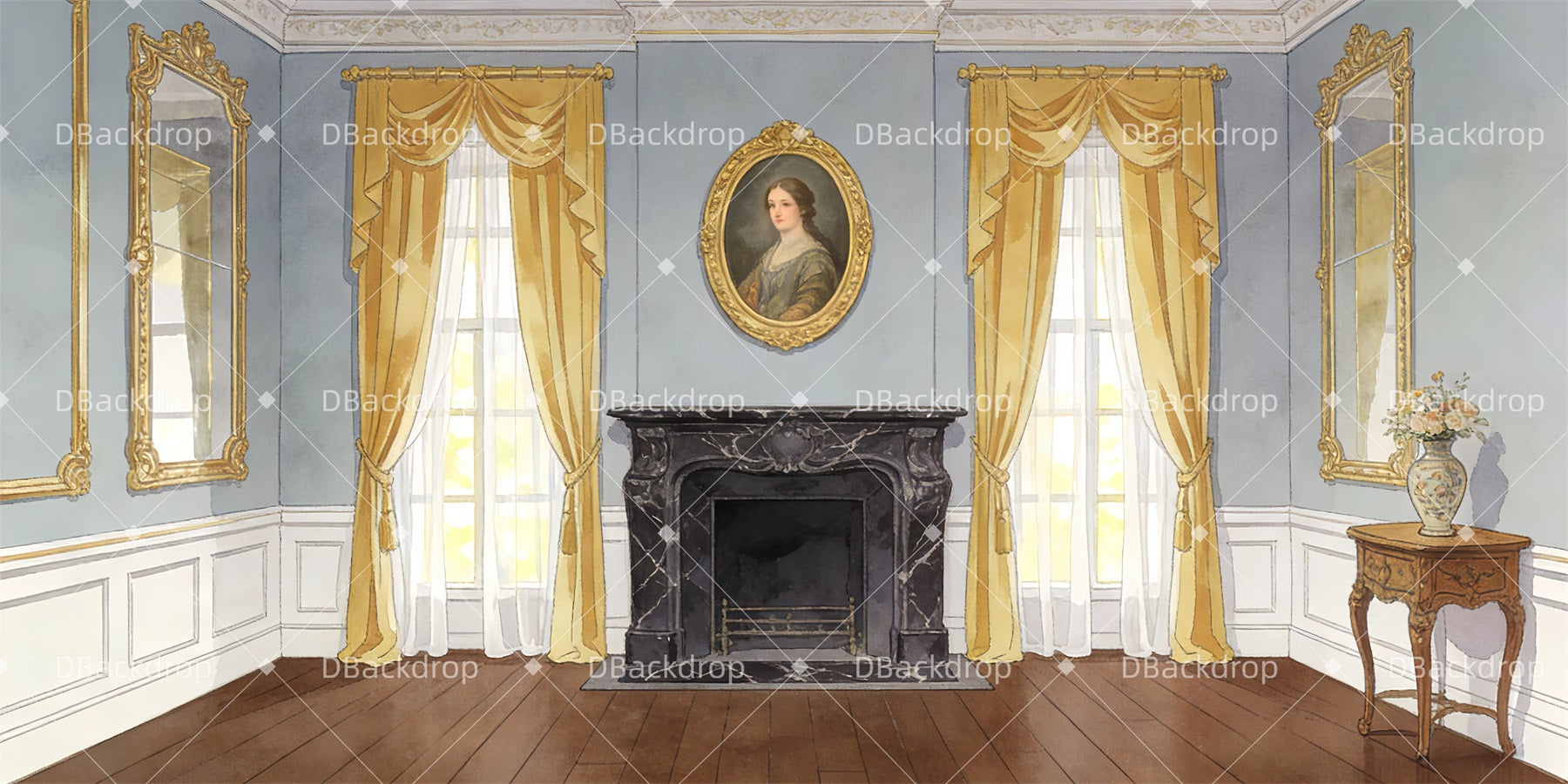 Theater Backdrops Drawing Room Stage Backdrops For Sale UK GQ63-T26