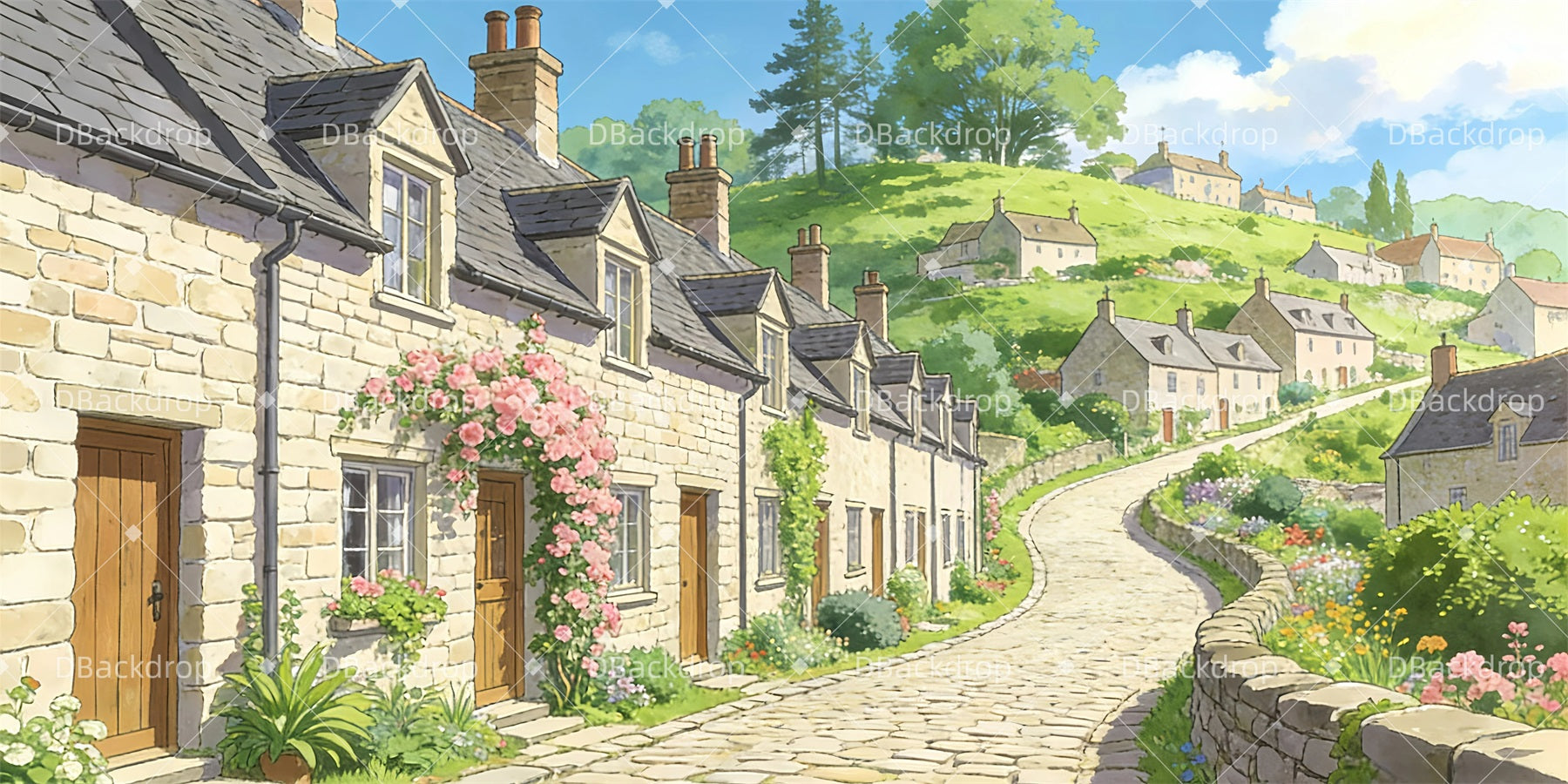 Performance Backdrop Country Road Professional Stage Backdrops UK GQ63-T33