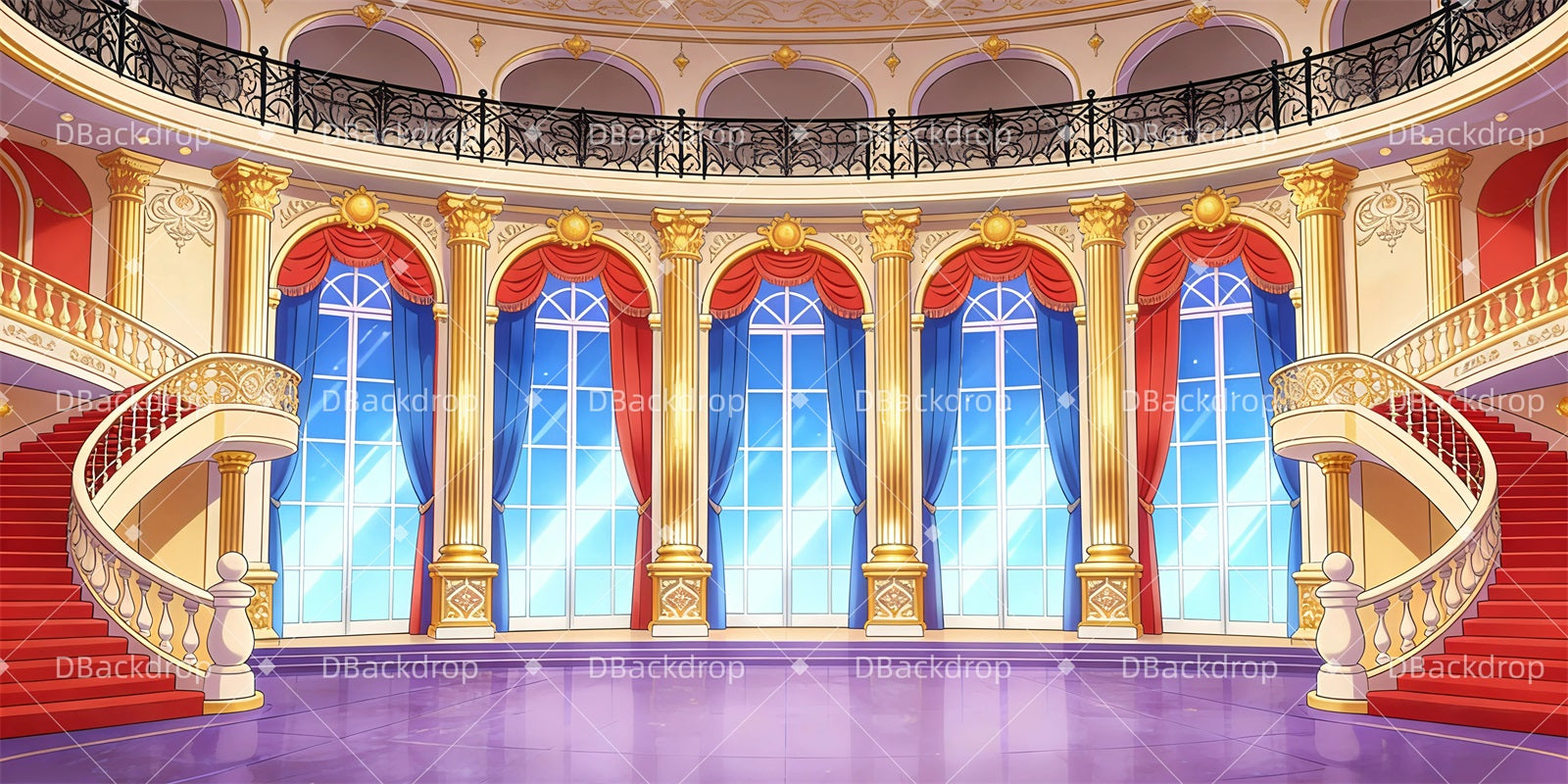 Professional Stage Backdrops Ornate Palace School Dance Backdrop UK GQ63-T35
