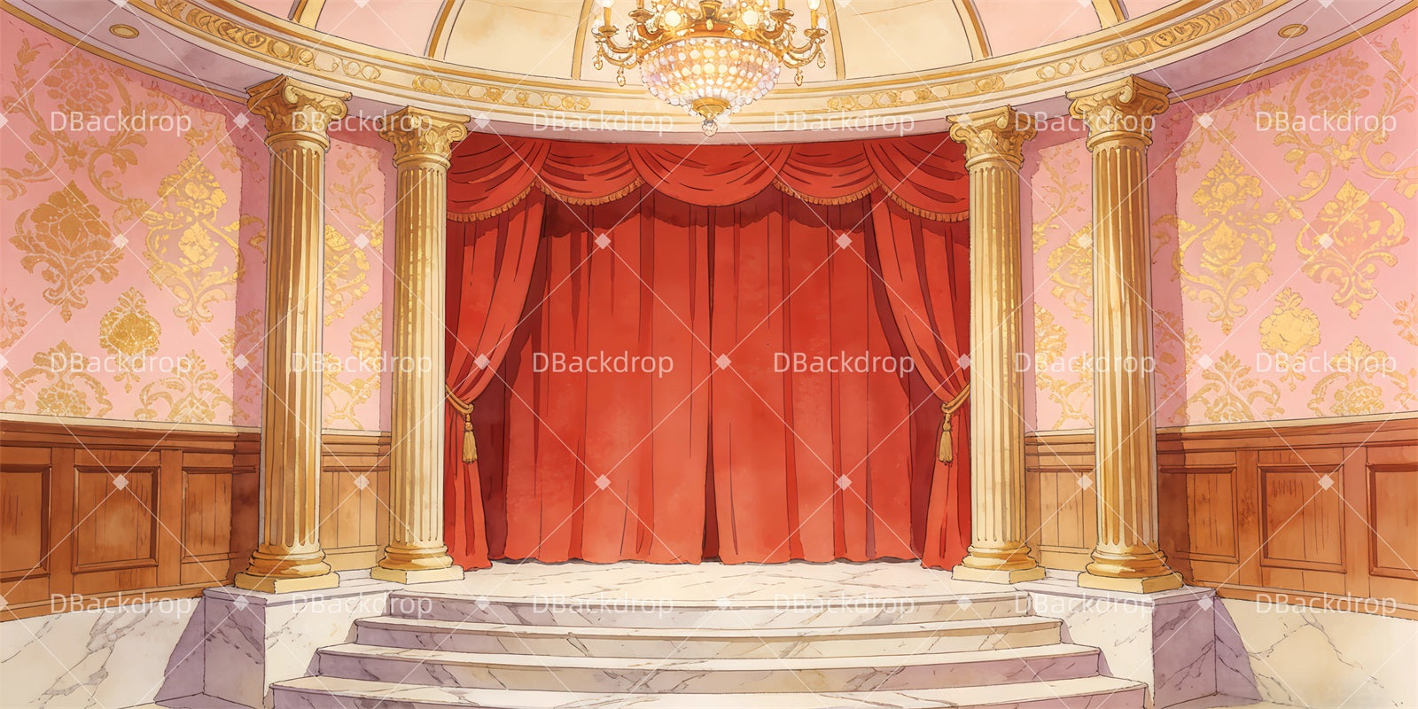 Broadway Stage Backdrop Follies Stage Dance Backdrop UK GQ63-T61
