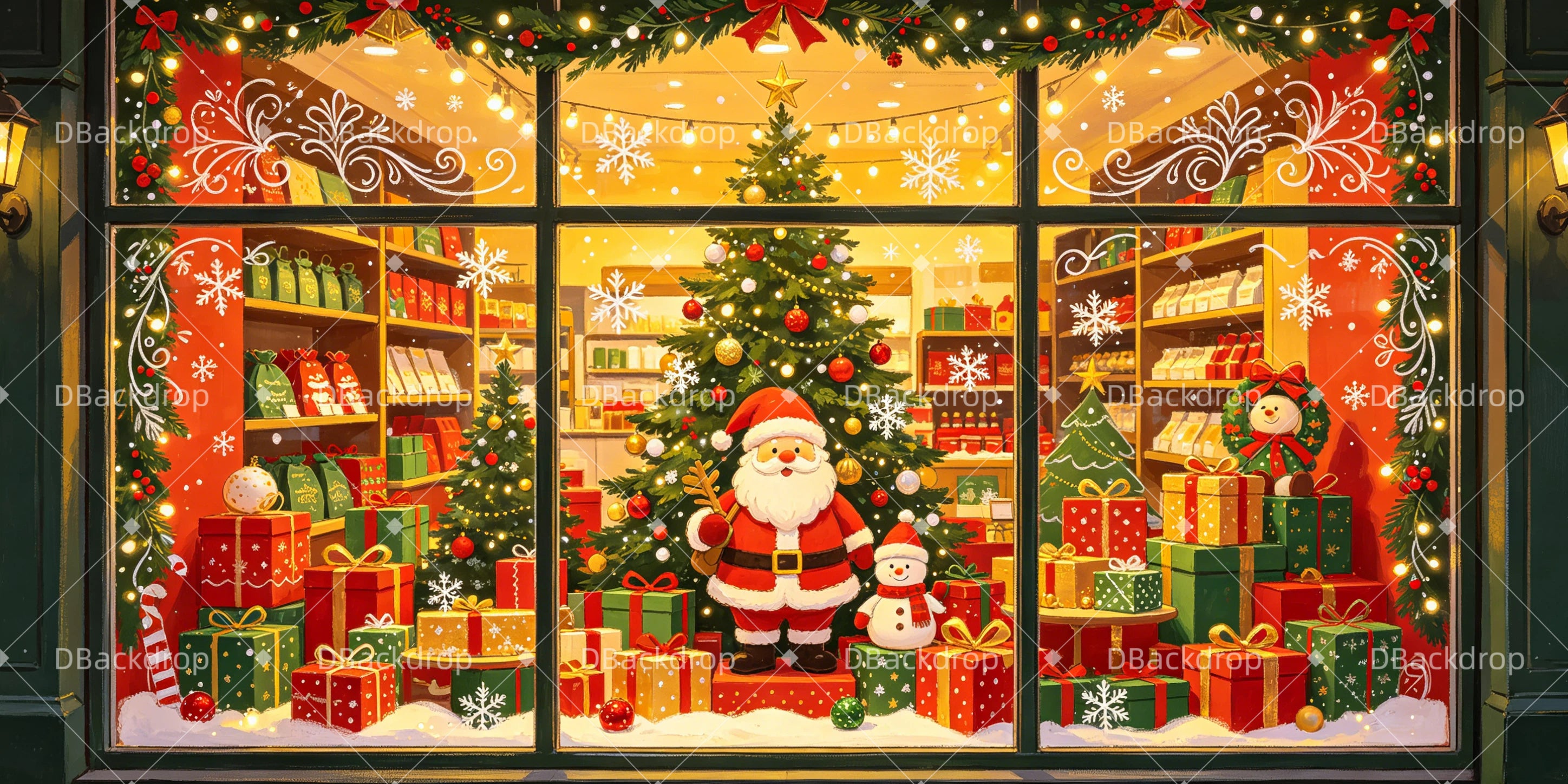 School Play Backdrops Store Window Display Christmas Stage Backdrops UK GQ65-T52