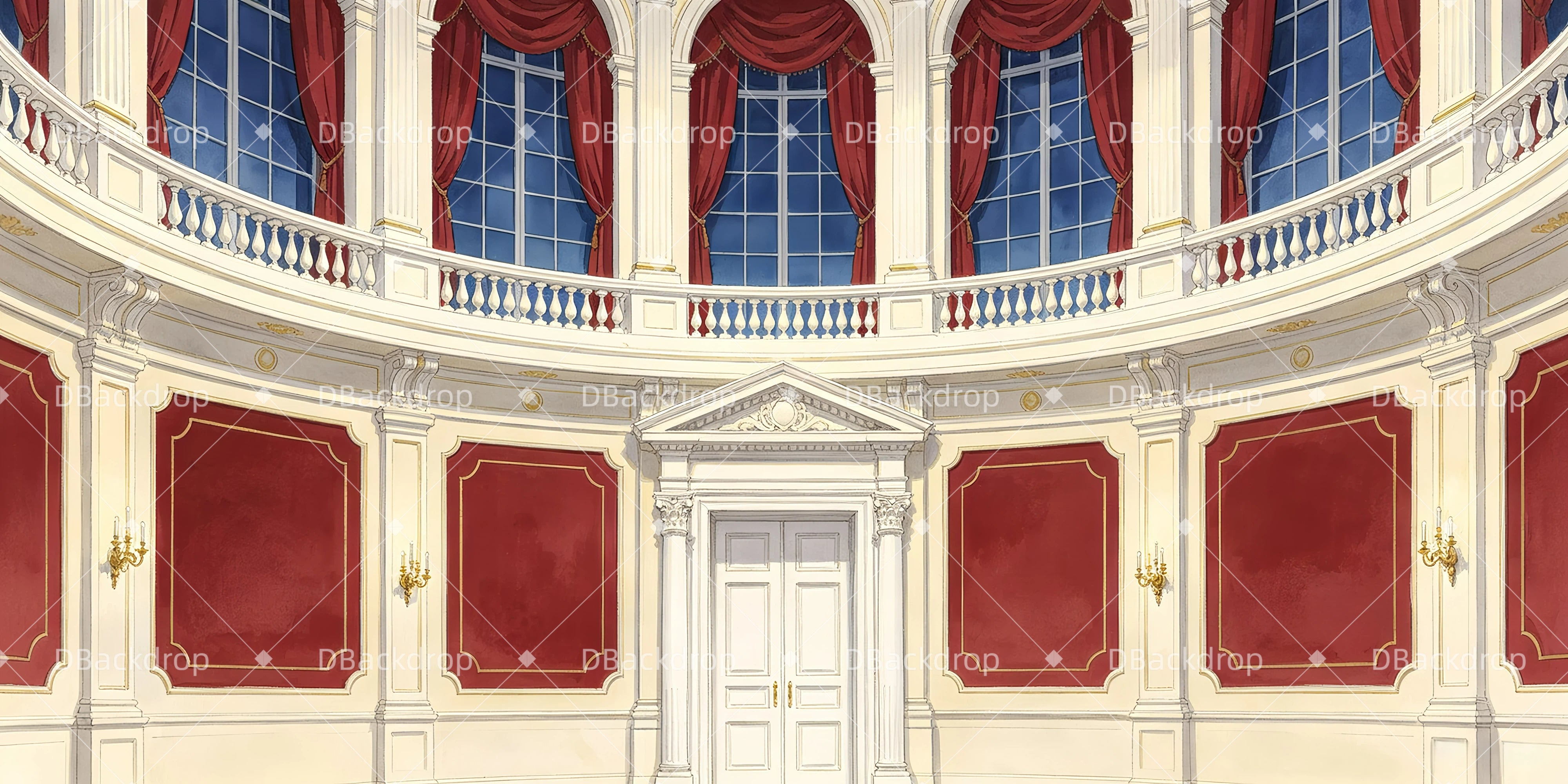Performance Backdrop Royal Court Hall Professional Stage Backdrops UK GQ65-T92