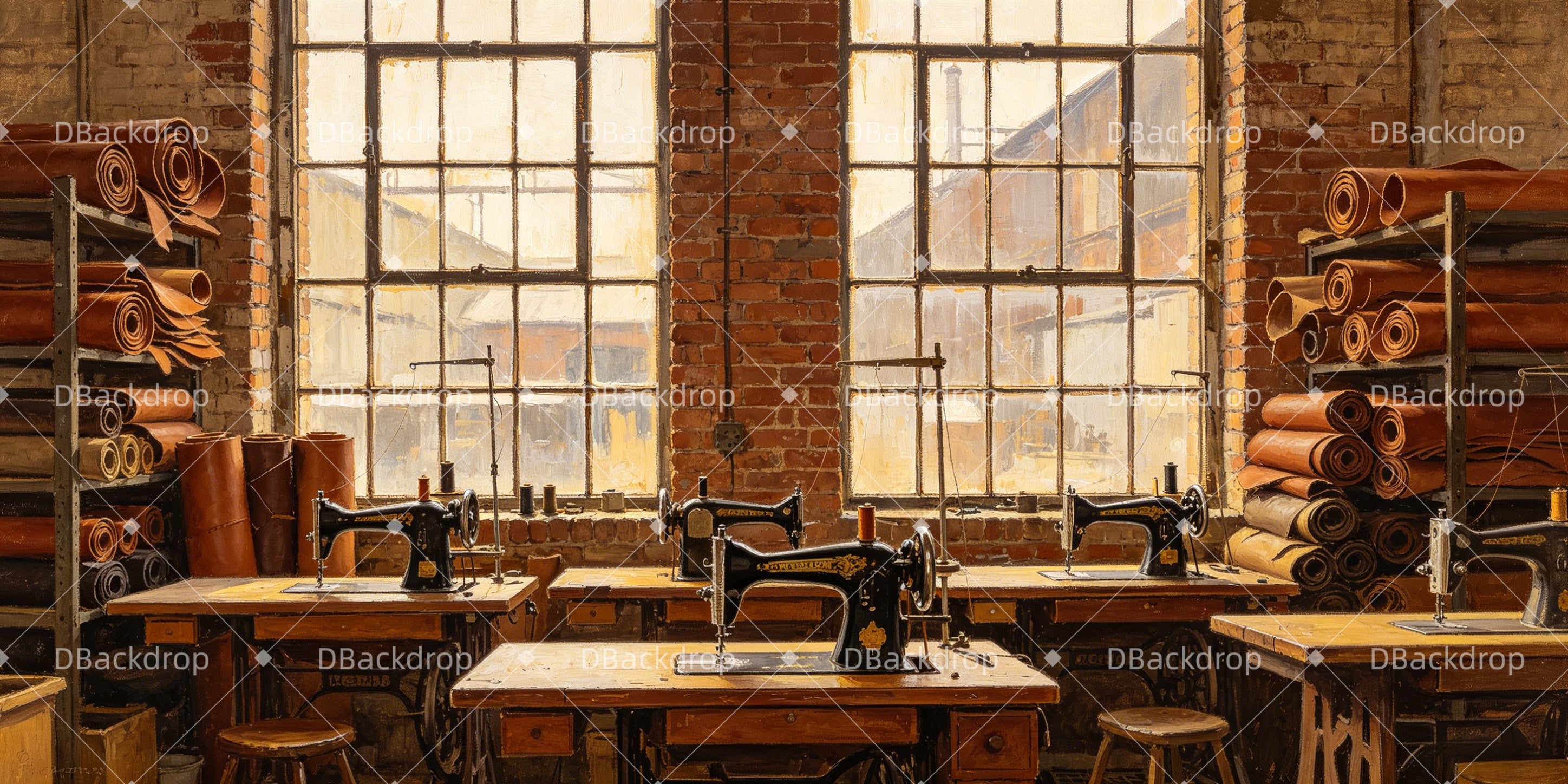 Stage Backdrop Shoe Factory Backdrop For UK Theater Play GQ66-T21