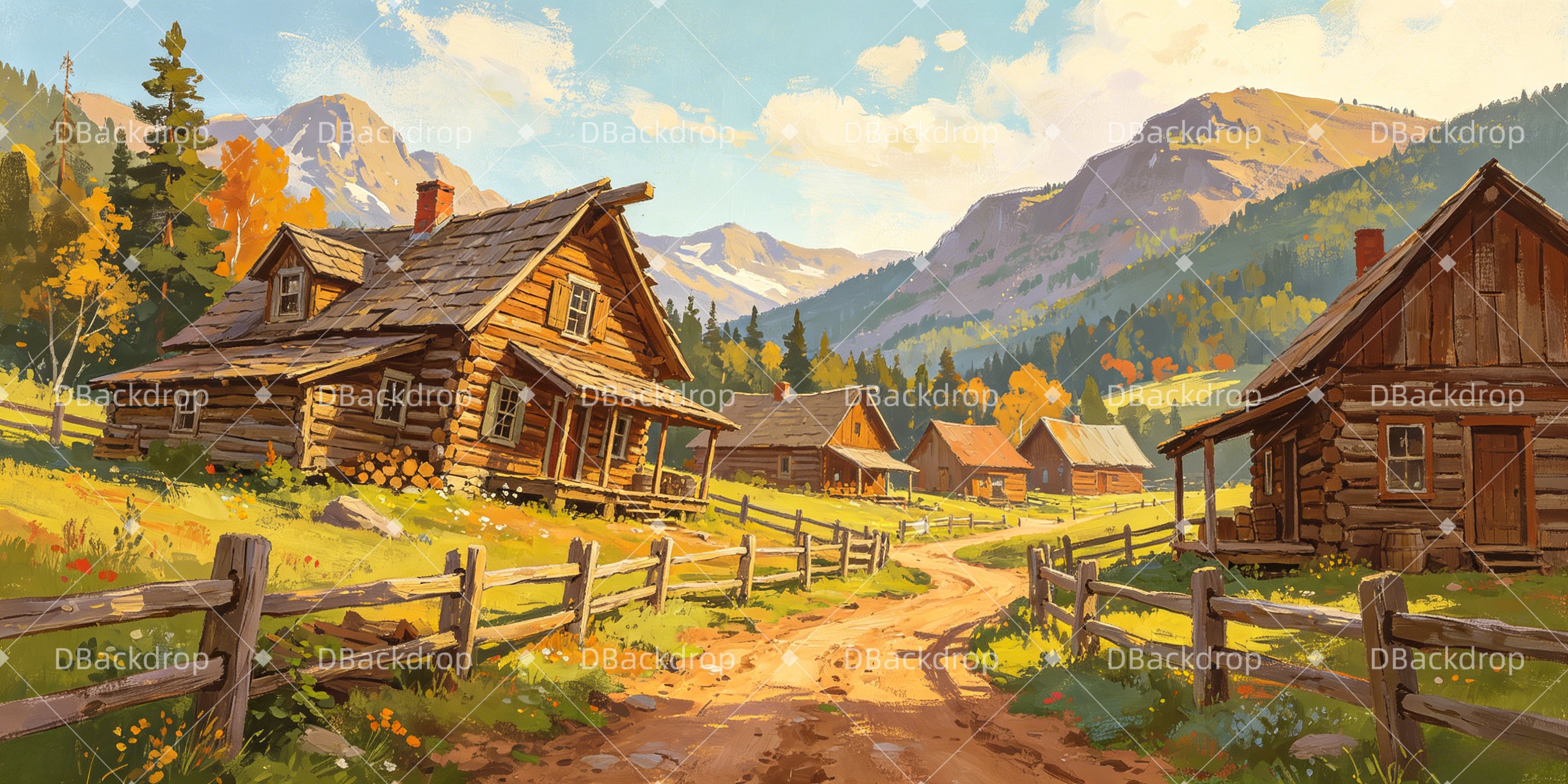 Stage Backdrop Dogpatch Village Backdrop For UK Theater Play GQ66-T31