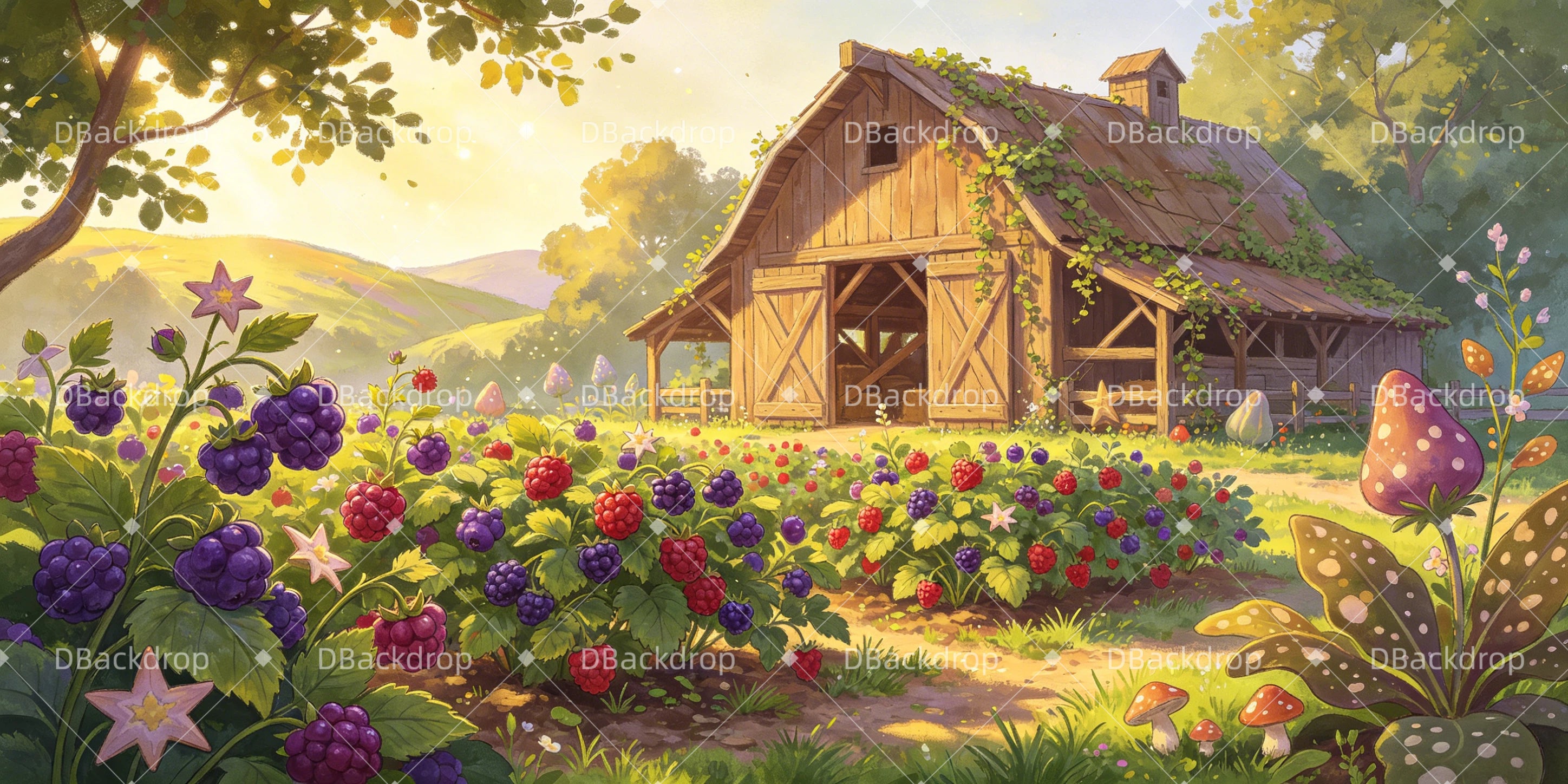 Stage Backdrops Yokumberry Farm School Play UK Backdrops GQ66-T33