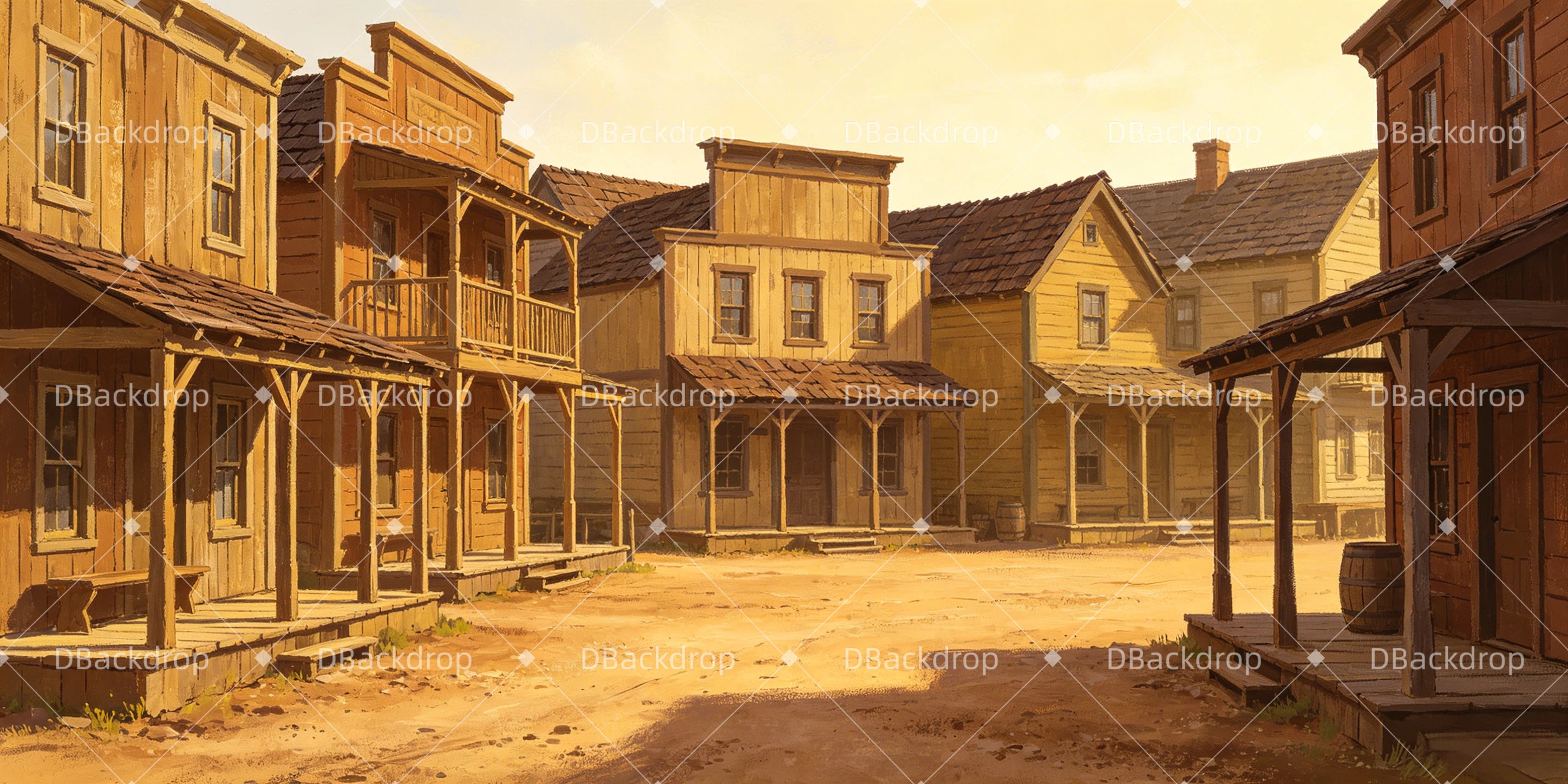 Theater Backdrops Rural Town Square Stage Backdrop UK Ideas GQ66-T36