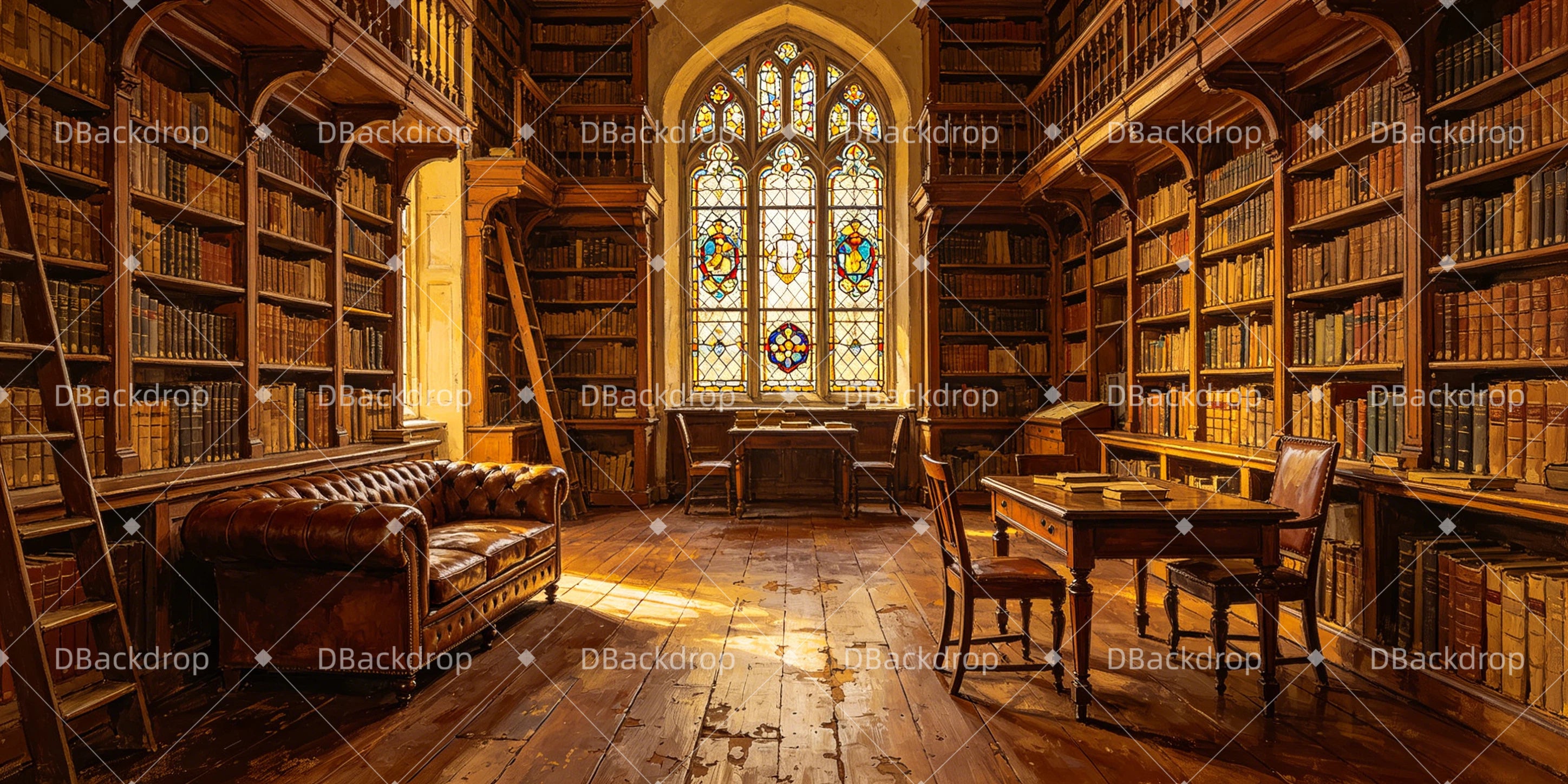 Stage Backdrops Classic Library Room Backdrop For UK Theater GQ66-T62
