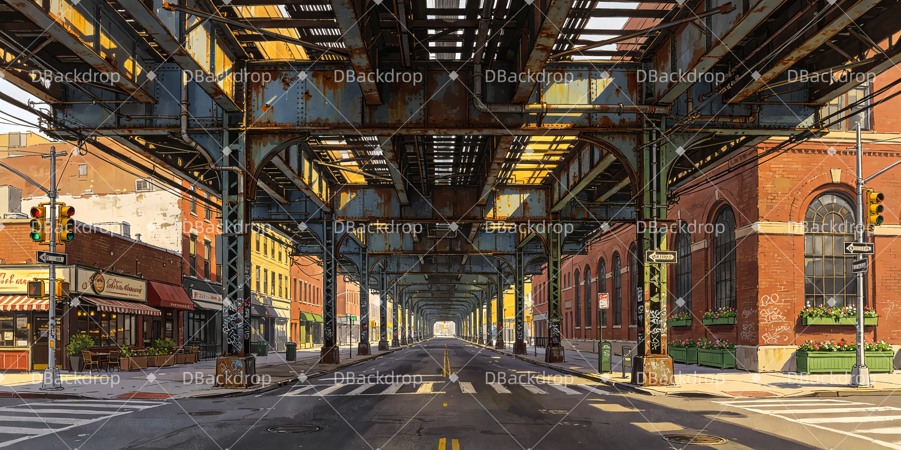 Stage Backdrops For Sale Under The Bridge UK Theater Backdrop GQ66-T6