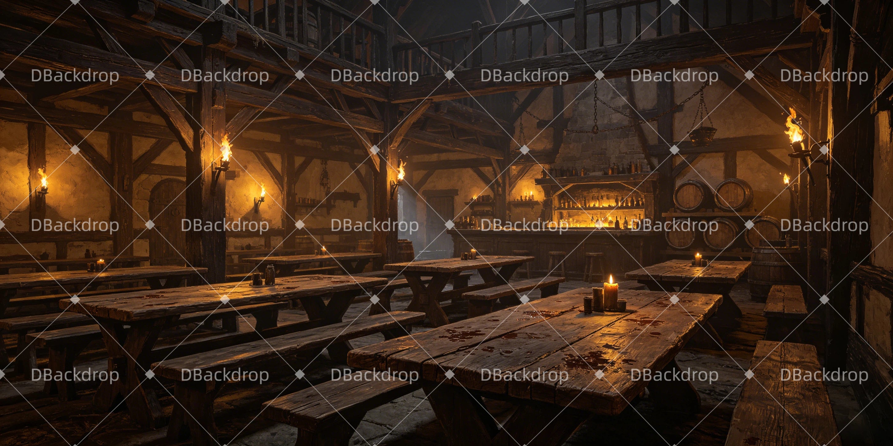 Backdrops Theater Aldonza's Tavern Professional UK Stage Backdrops GQ66-T77