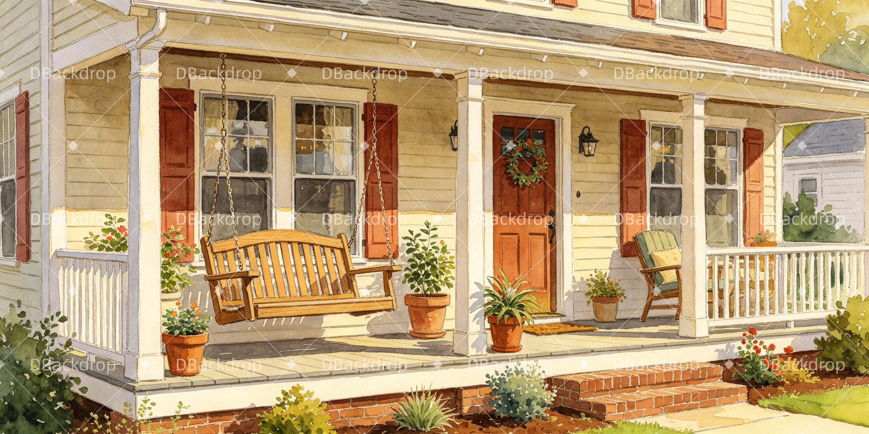Backdrop For Theater Front Porch Scene Stage UK Backdrop Ideas GQ66-T82