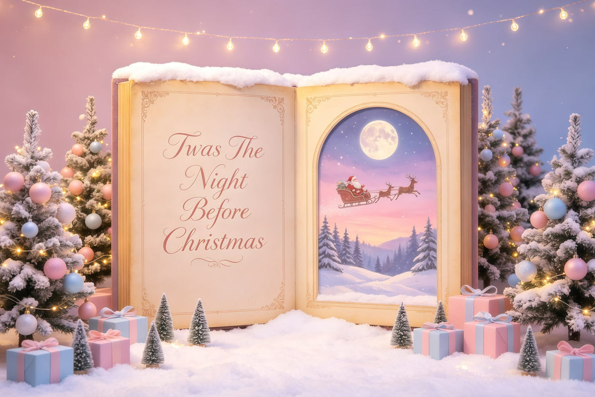 Magical Christmas Backdrop Storybook Santa Winter Book Backdrop Christmas UK GQ68-119