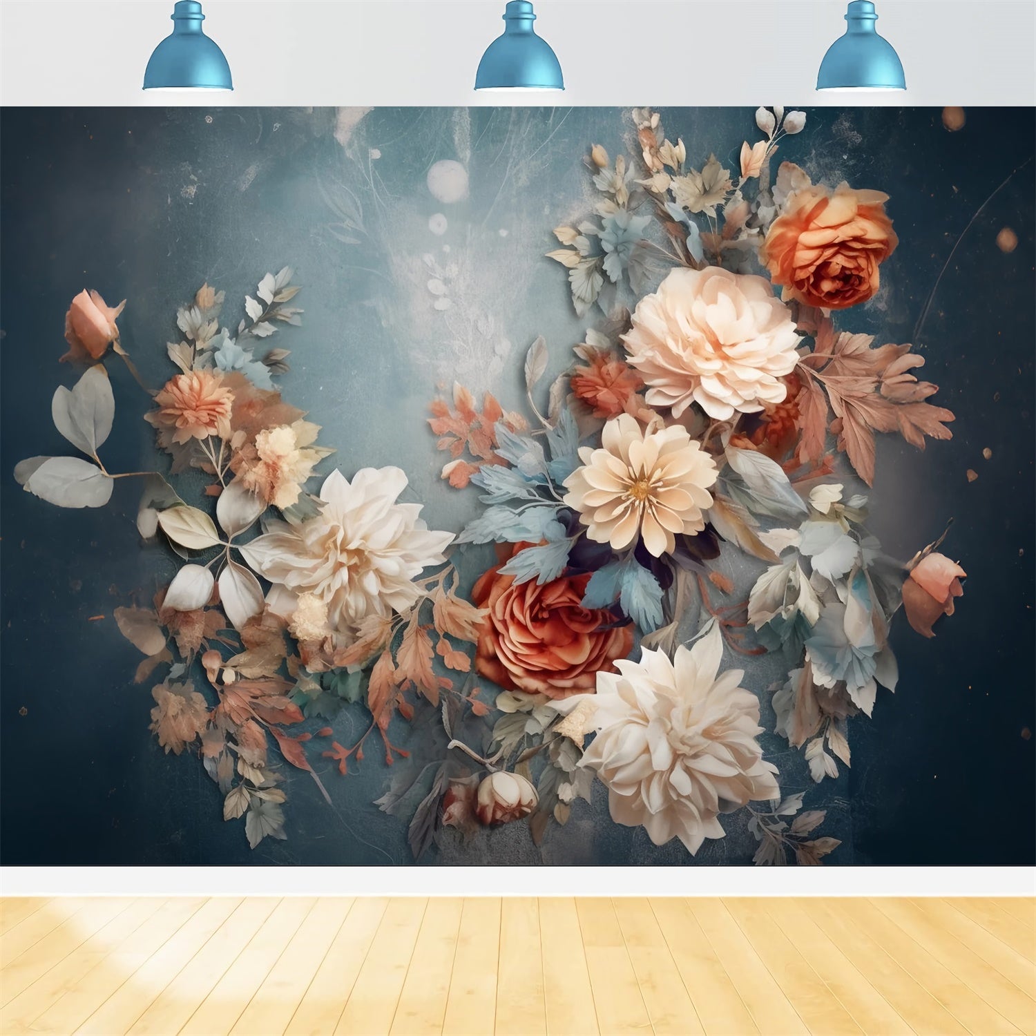 Artistic Backdrop Midnight Floral Serenity Backdrop UK GTY-101