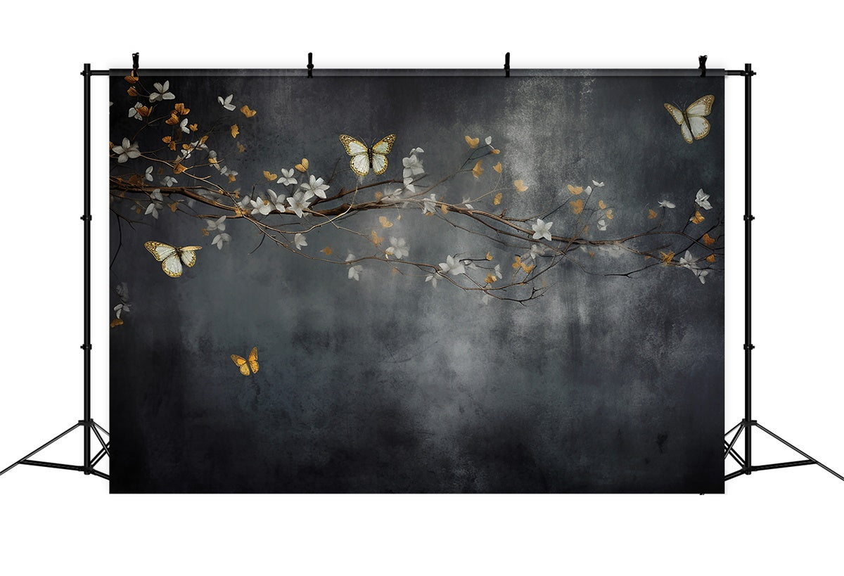 Backdrop Fine Art Golden Butterflies Branch Backdrop UK GTY-102